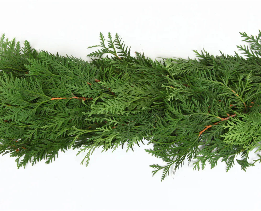 Fresh Mixed Cedar Pine Garland 15 Ft - Image 3
