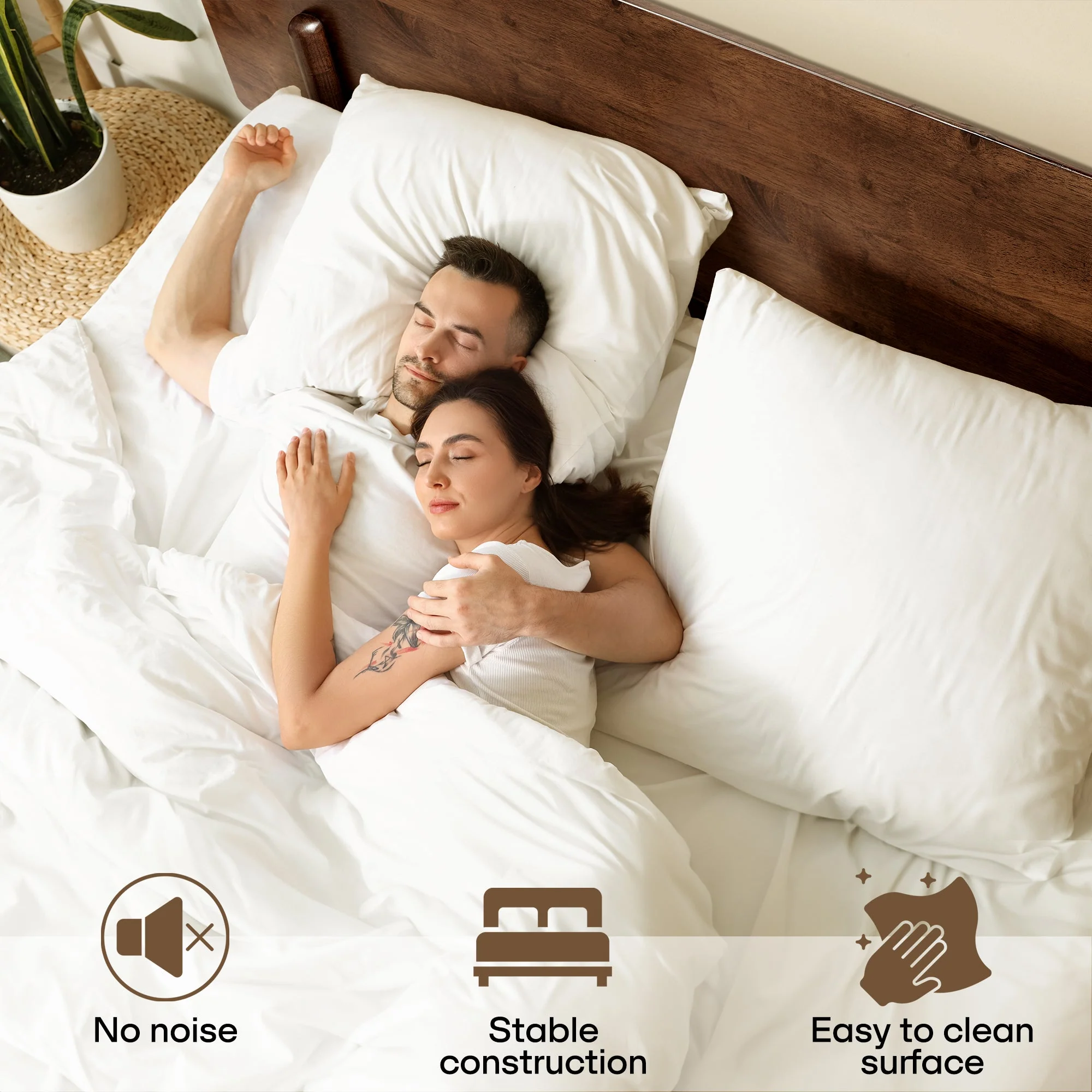 Frida Deluxe Solid Wood Bed Frame - Premium Quality Craftsmanship and Timeless Elegance - Image 17