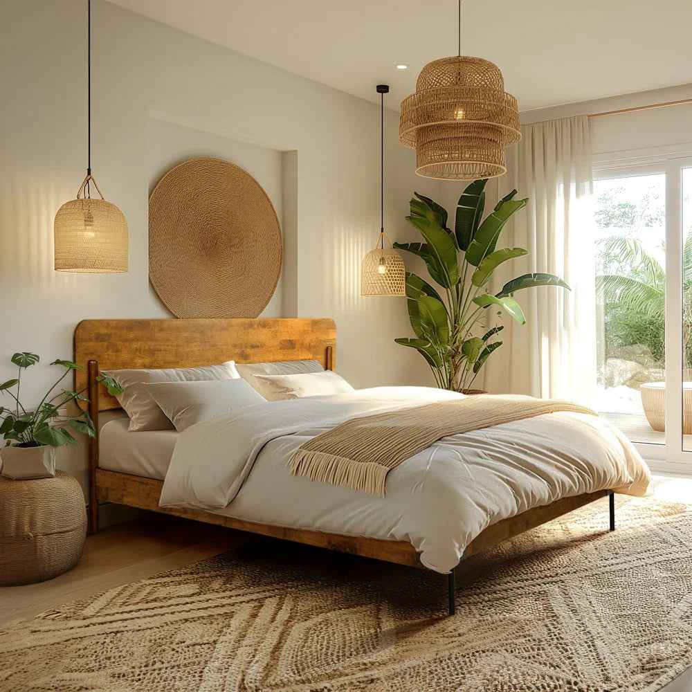 Frida Deluxe Solid Wood Bed Frame - Premium Quality Craftsmanship and Timeless Elegance - Image 2