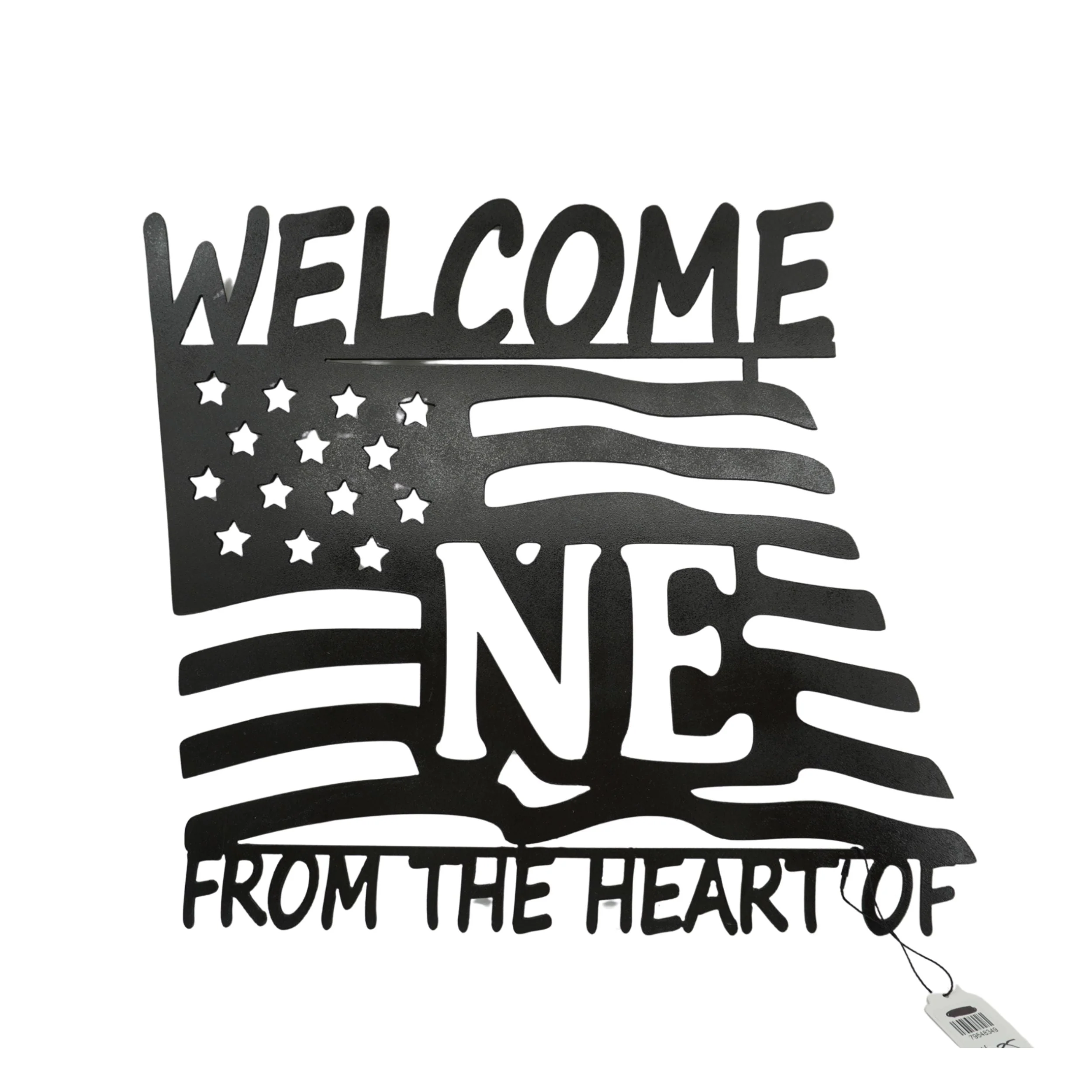 From the Heart of Nebraska Plasma Cut Welcome Sign | Multiple Colors | 16" x 16" |Craftaholics4U - Image 3