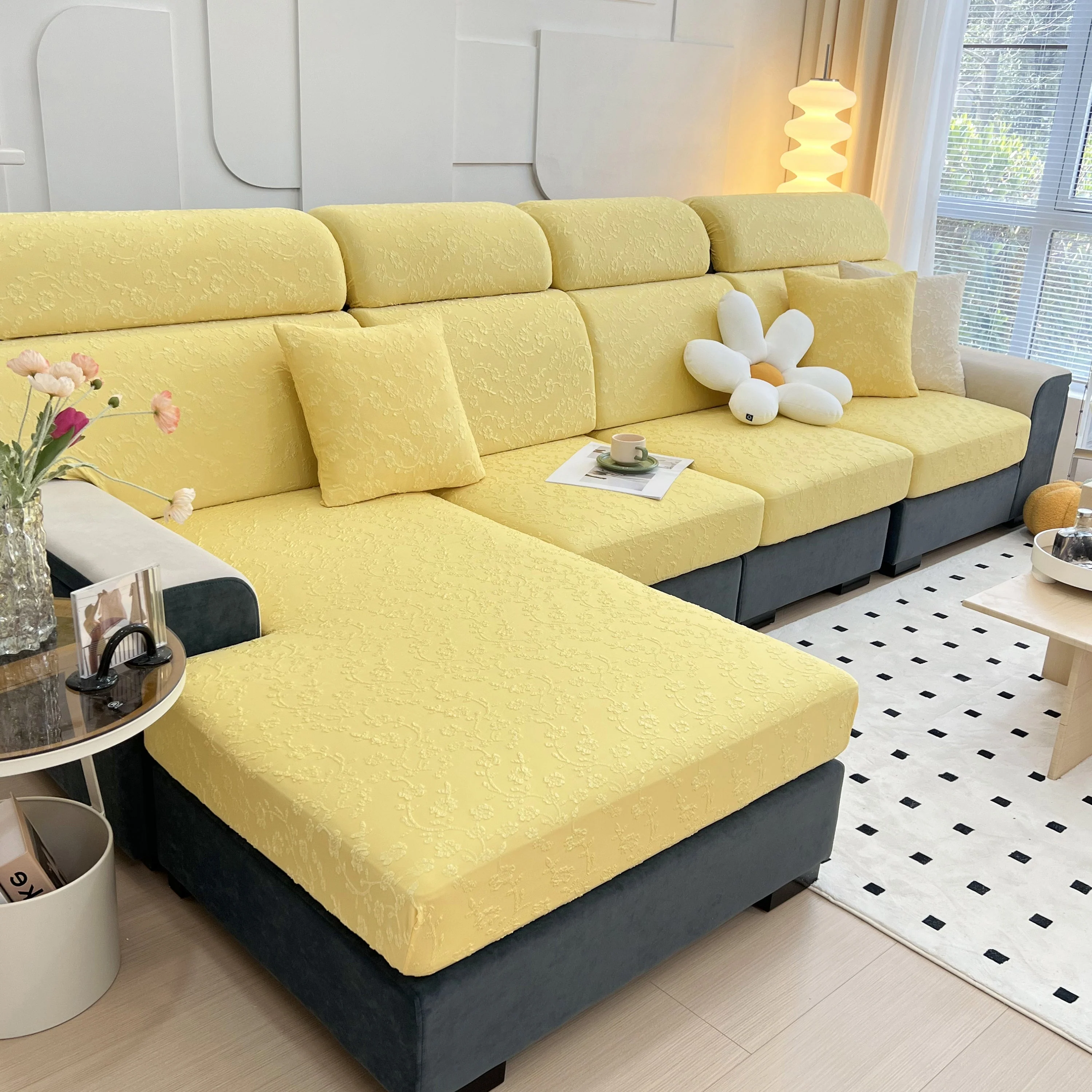 Frost Flower Cooling Silk Fabric Stretch Cushion Cover, Non-Slip Furniture Protector for Kids, Chaise Lounge Cushion Covers - Image 12