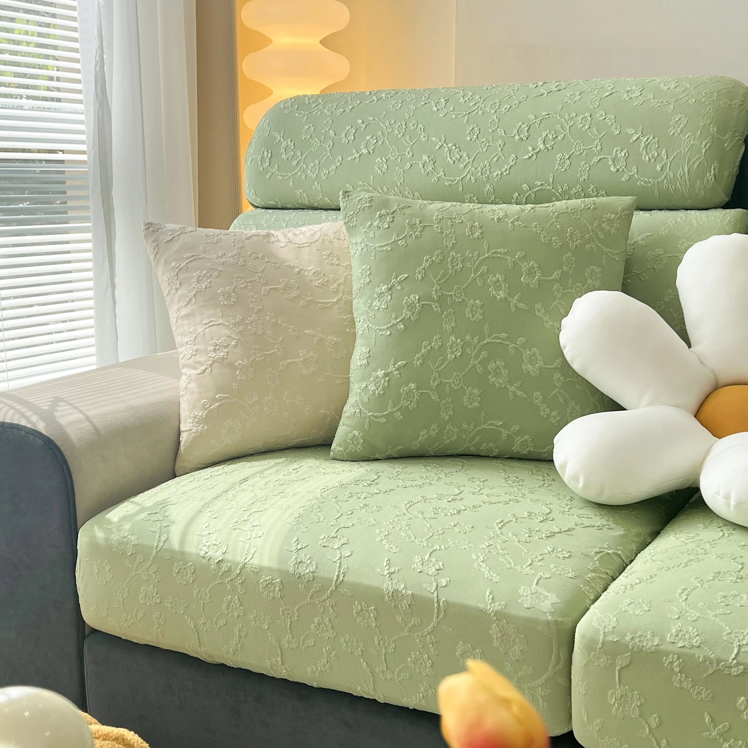 Frost Flower Cooling Silk Fabric Stretch Cushion Cover, Non-Slip Furniture Protector for Kids, Chaise Lounge Cushion Covers - Image 32