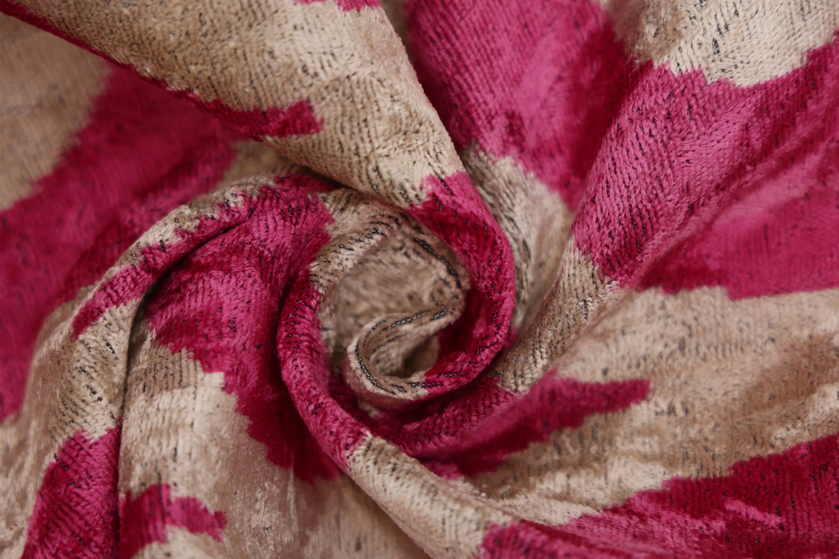 Fuchsia Orbit Silk Velvet Pillow 16x24 Handmade Luxury Lumbar Cushion - Image 2