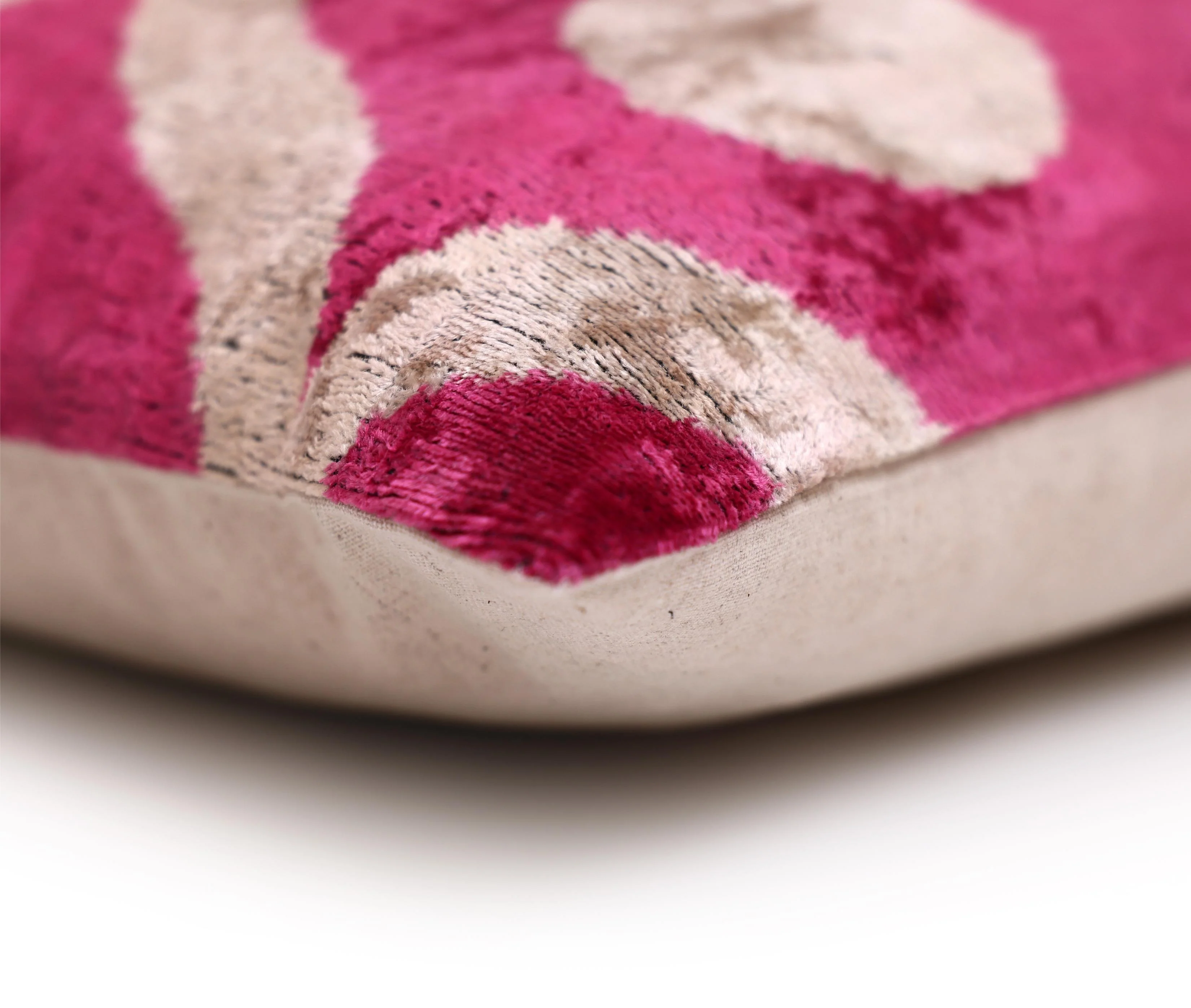 Fuchsia Orbit Silk Velvet Pillow 16x24 Handmade Luxury Lumbar Cushion - Image 7