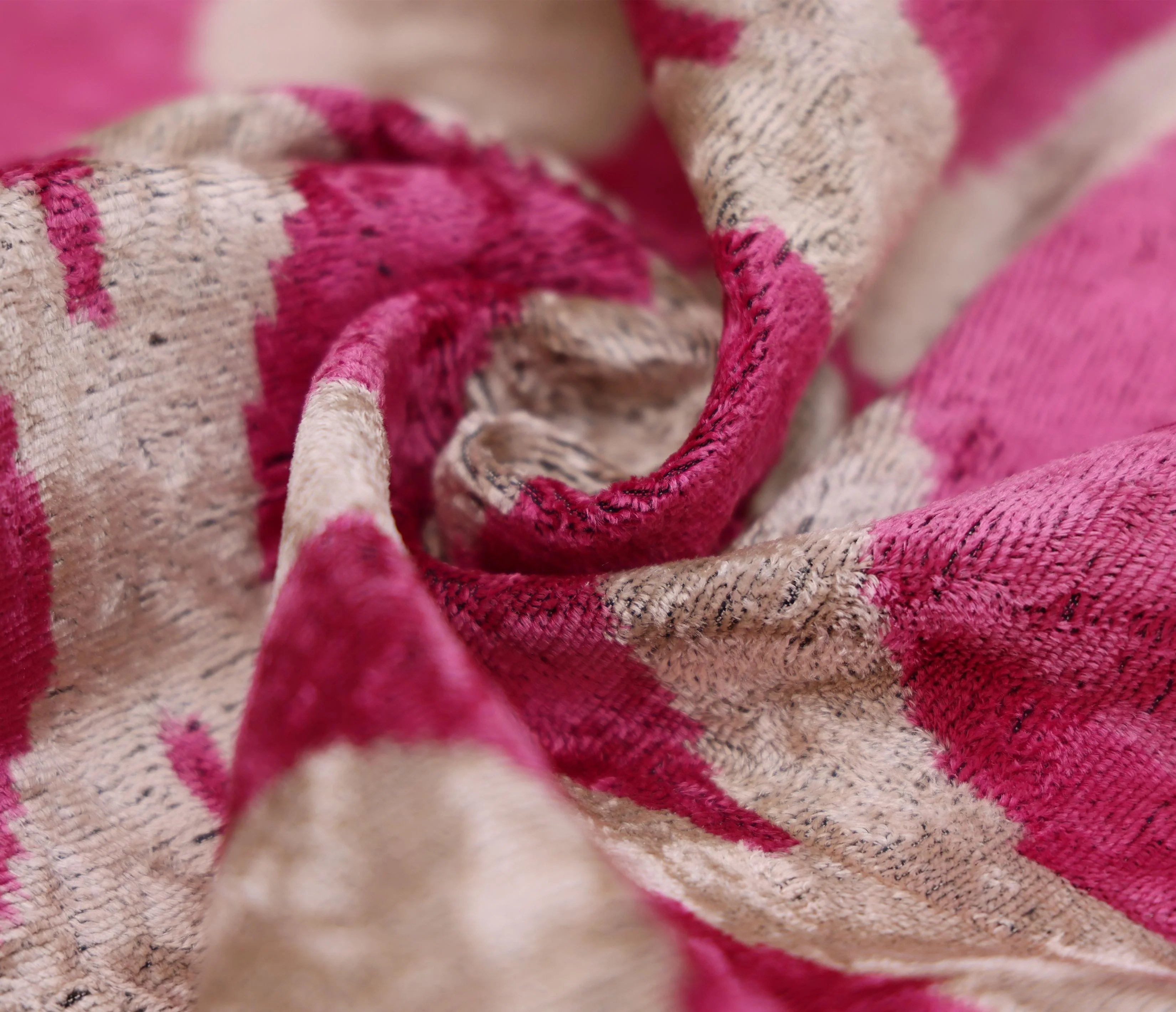 Fuchsia Orbit Silk Velvet Pillow 16x24 Handmade Luxury Lumbar Cushion - Image 8