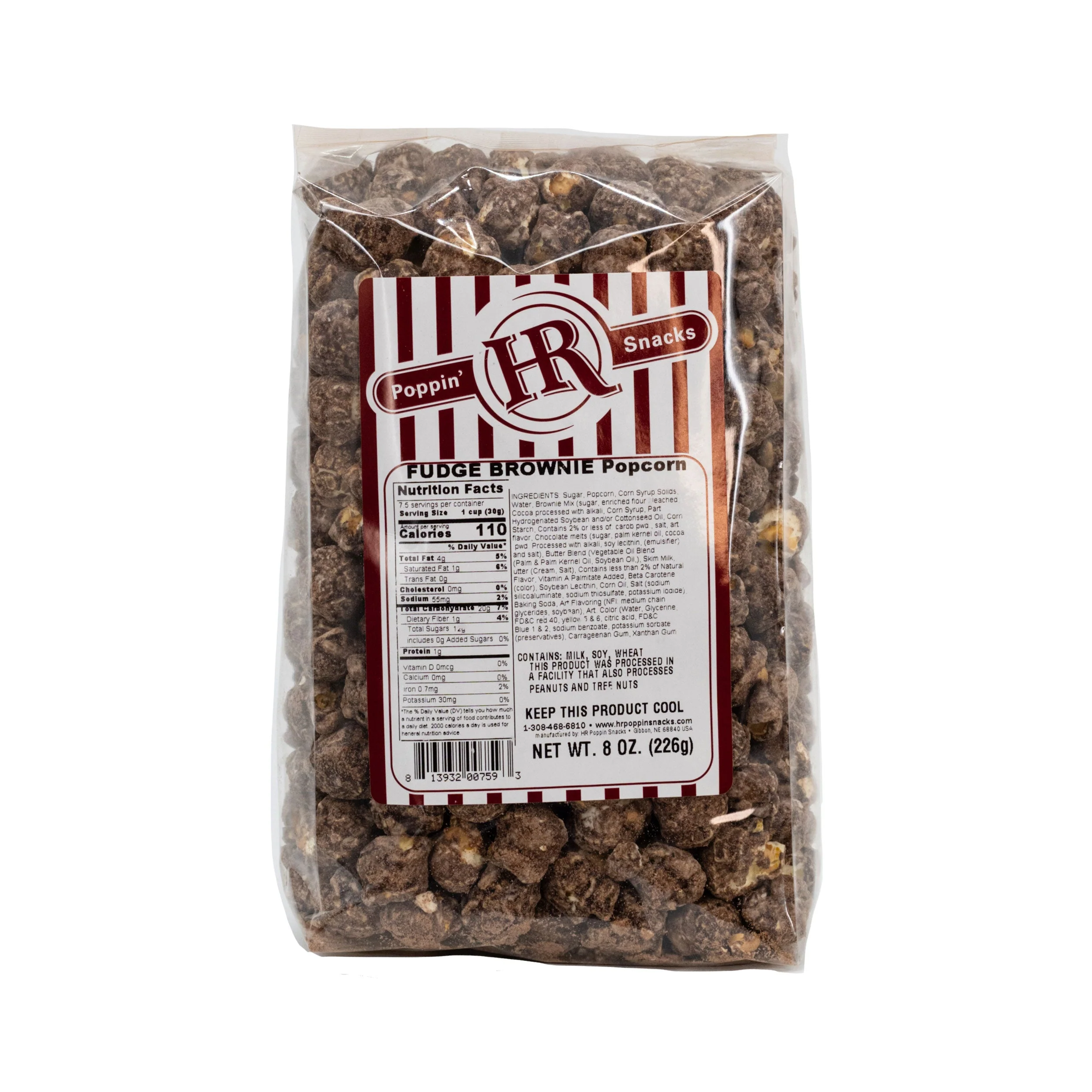 Fudge Brownie Popcorn | Pack of 2 | 8 oz | HR Poppin' Snacks - Image 2