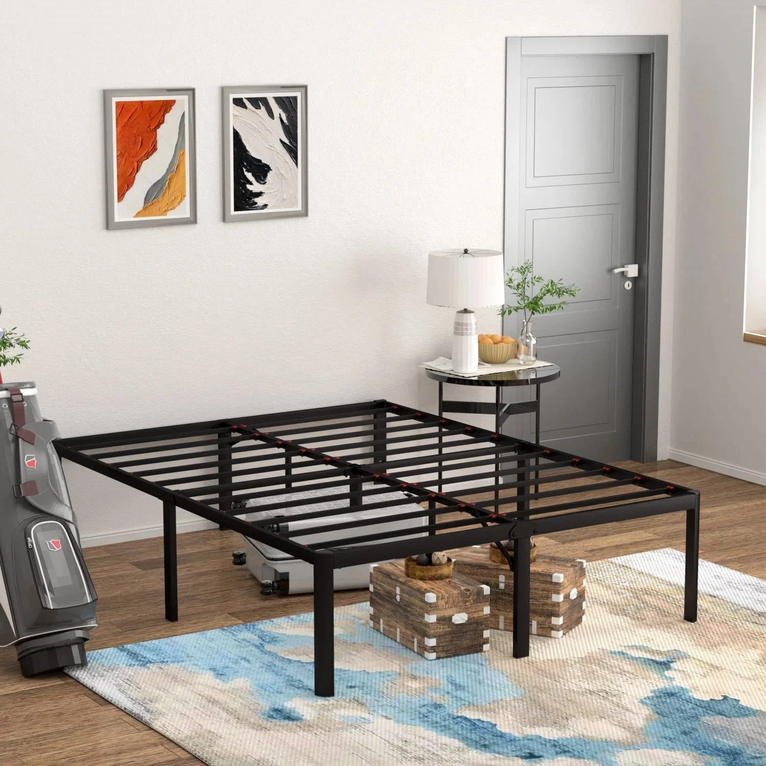 Full 18-inch Rounded Edge Corners Metal Bed Frame with Under-bed Storage Space - Image 2