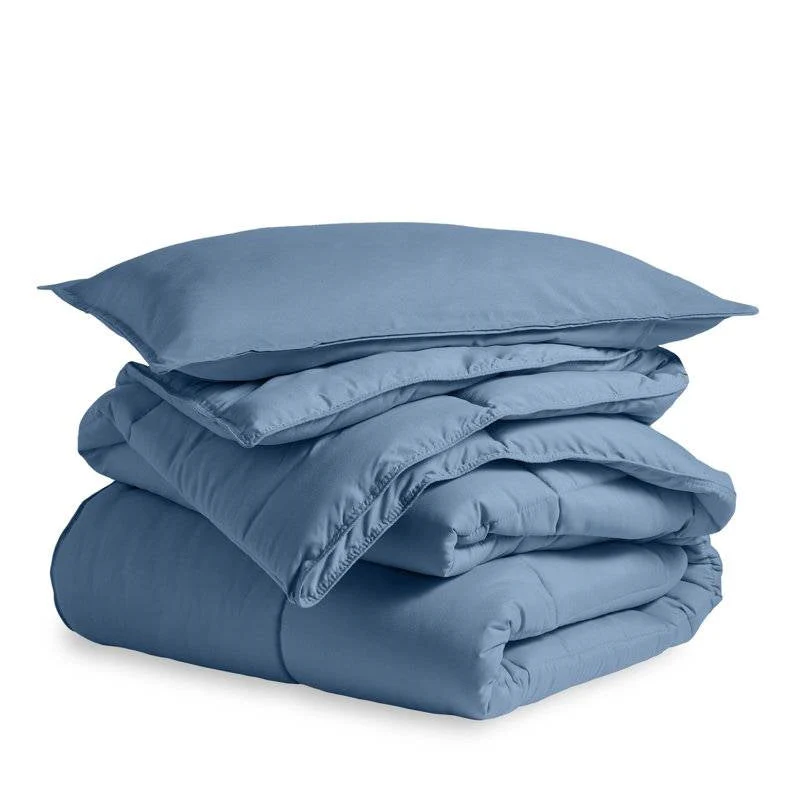 Full/Double Size All Season Super Soft Down Alternative Comforter Set Blue - Image 2