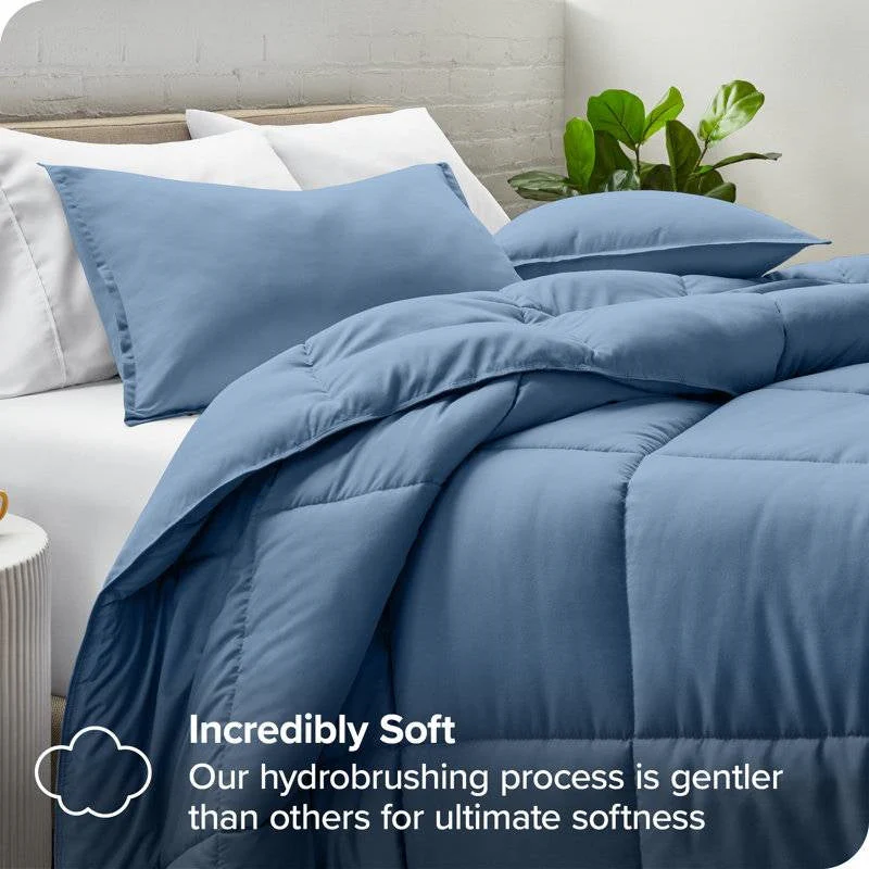 Full/Double Size All Season Super Soft Down Alternative Comforter Set Blue - Image 5
