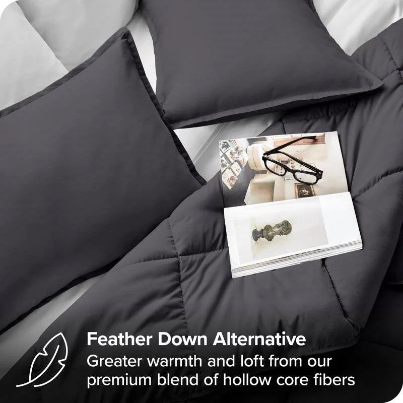 Full/Double Size All Season Super Soft Down Alternative Comforter Set Grey - Image 4