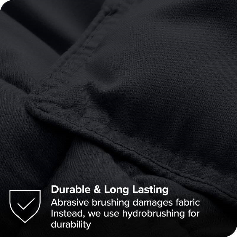 Full/Double size Luxuriously Soft Down Alternative Comforter Set in Black - Image 3