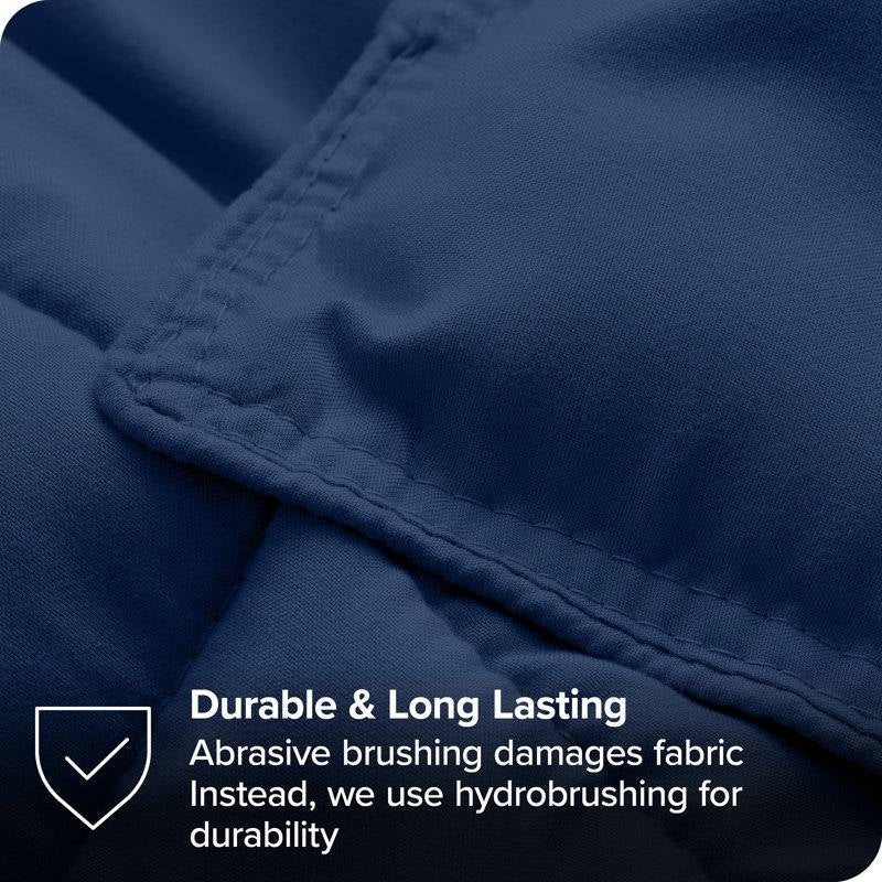 Full/Double size Super Soft Down Alternative Comforter Set in Navy Blue - Image 5