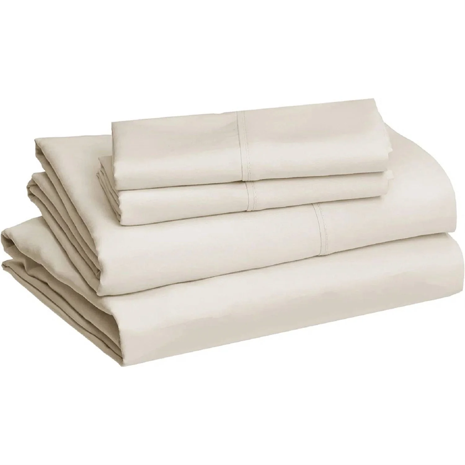Full Ivory 100-Percent Egyptian Cotton 1000 Thread Count 4-Piece Sheet Set - Image 2