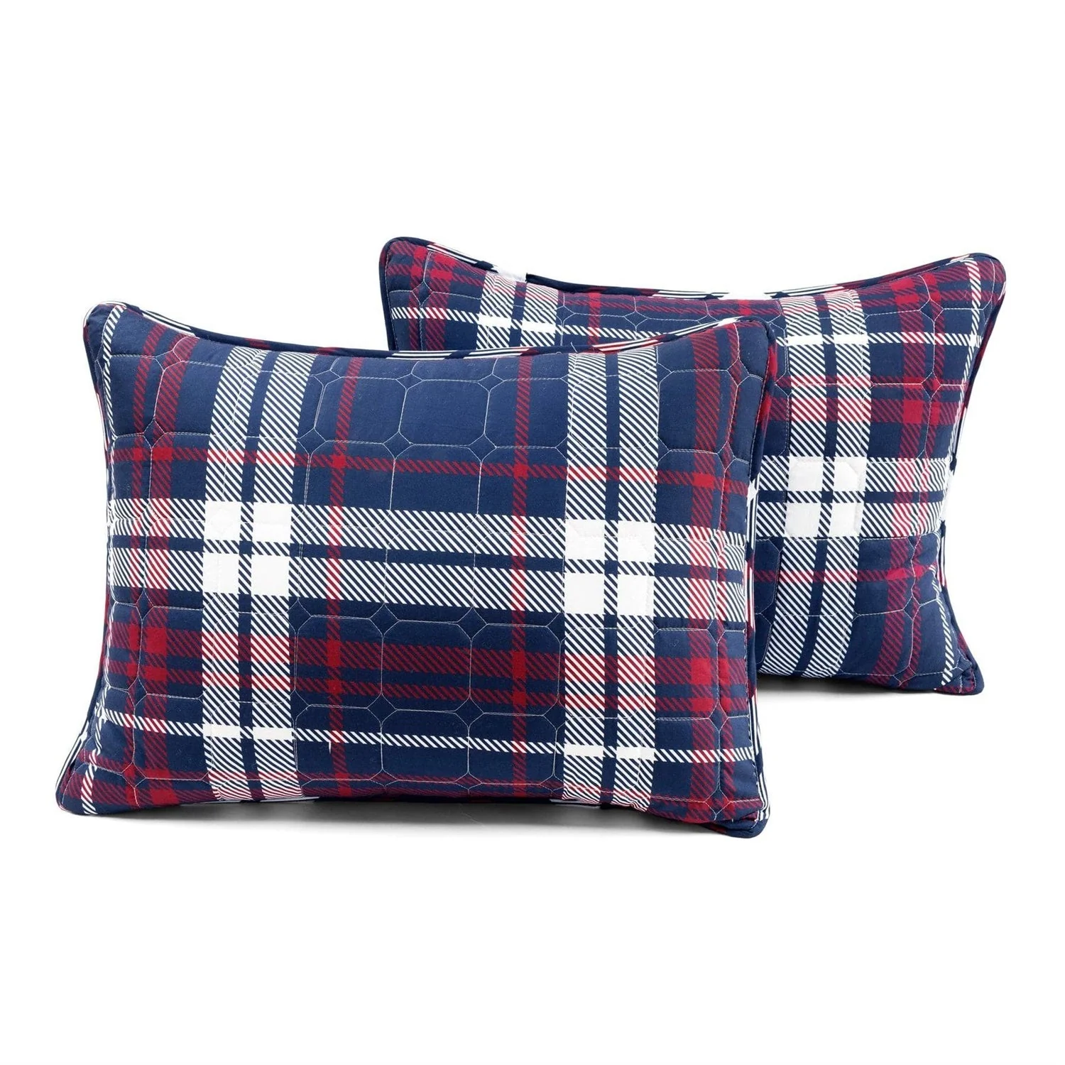 Full/Queen Farmhouse Plaid 3 Piece Lightweight Reversible Quilt Set - Image 5