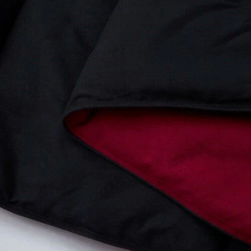 Full/Queen Traditional Microfiber Reversible 3 Piece Comforter Set in Black/Maroon - Image 3