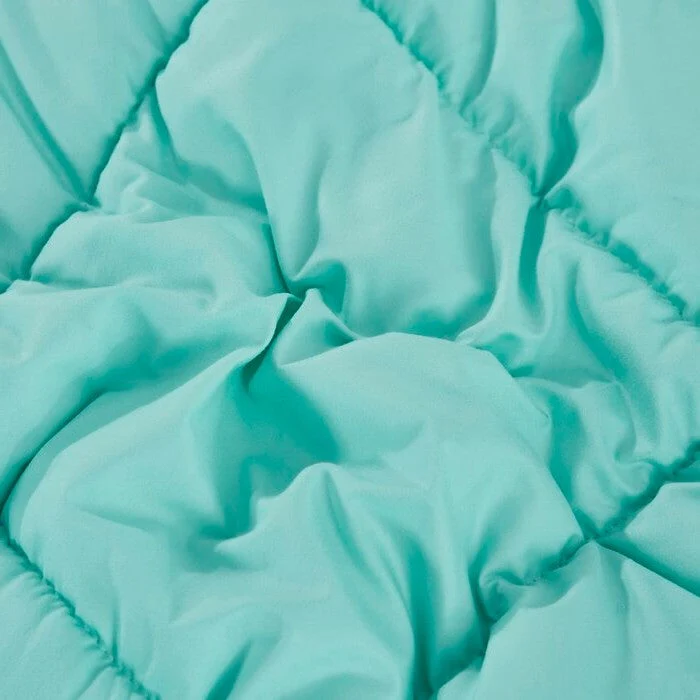 Full/Queen Traditional Microfiber Reversible 3 Piece Comforter Set in Blue/Grey - Image 4
