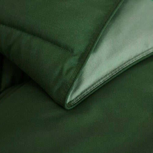 Full/Queen Traditional Microfiber Reversible 3 Piece Comforter Set in Green - Image 4
