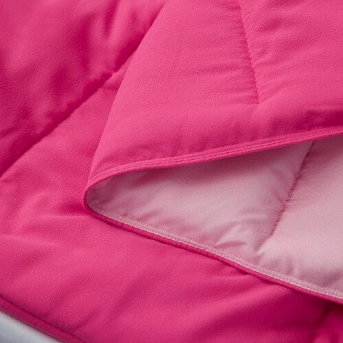 Full/Queen Traditional Microfiber Reversible 3 Piece Comforter Set in Pink - Image 3
