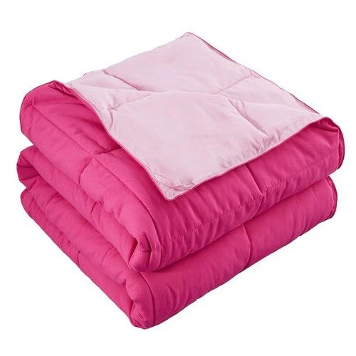 Full/Queen Traditional Microfiber Reversible 3 Piece Comforter Set in Pink - Image 5