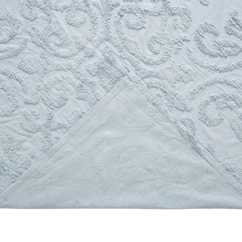 Full Size 100-Percent Cotton Chenille 3-Piece Coverlet Bedspread Set in Blue - Image 5
