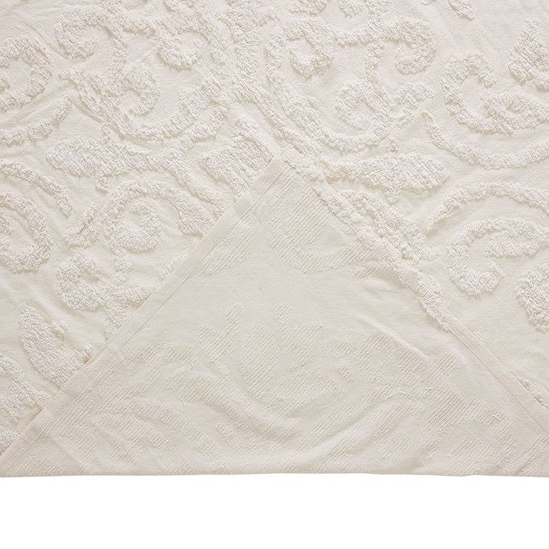 Full Size 100-Percent Cotton Chenille 3-Piece Coverlet Bedspread Set in Ivory - Image 5