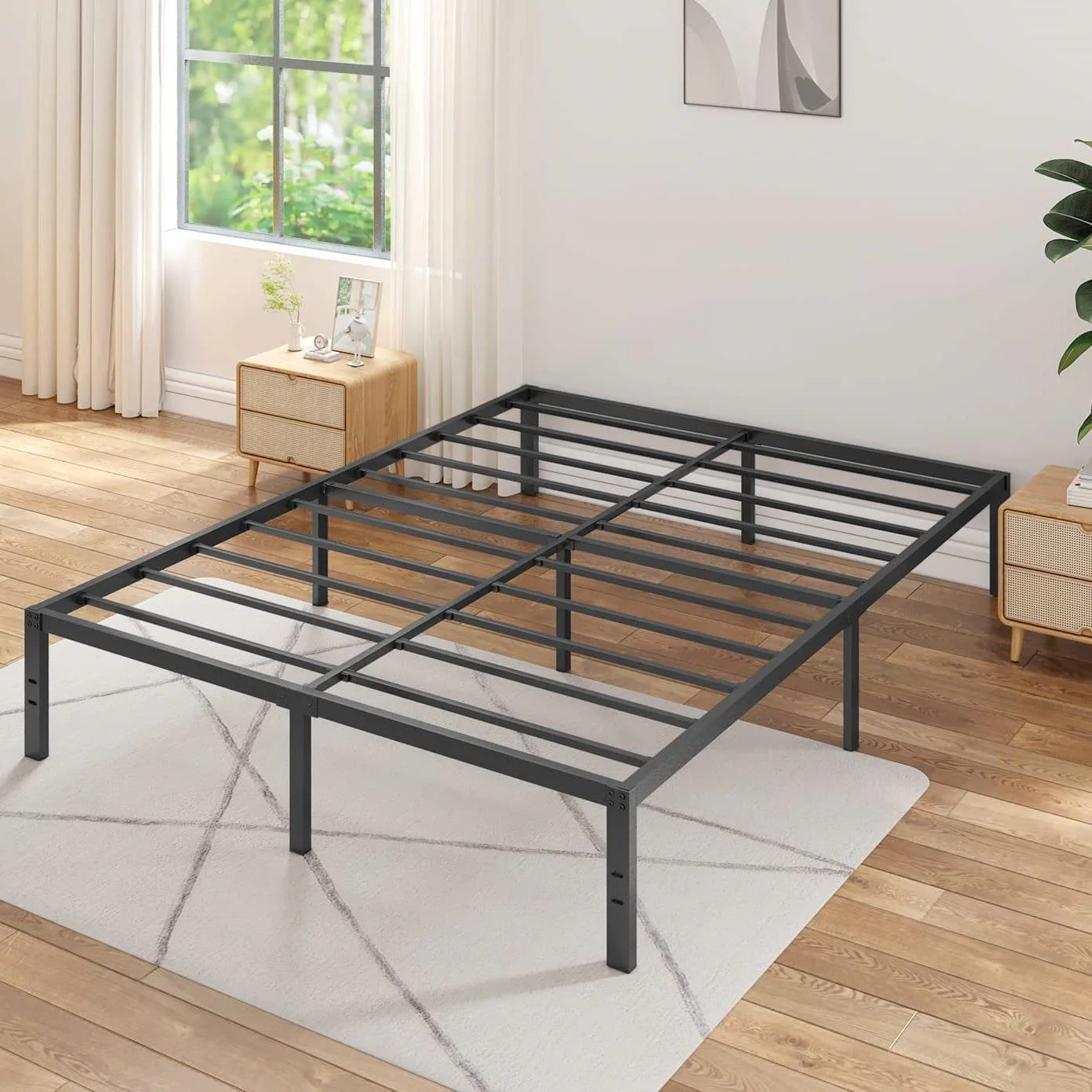 Full size 16-inch Heavy Duty Metal Bed Frame with 3,500 lbs Weight Capacity - Image 2