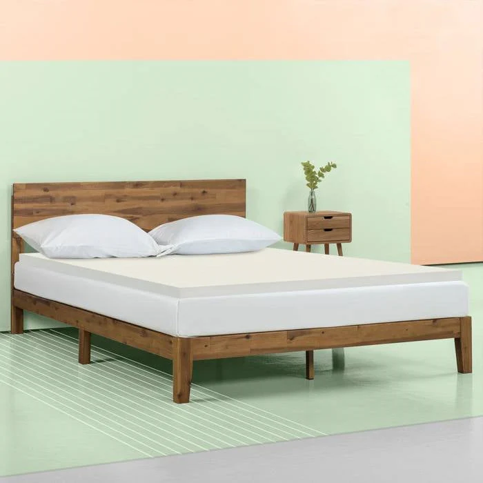 Full Size 2-inch Thick Plush High Density Foam Mattress Topper Pad - Medium Firm - Image 2