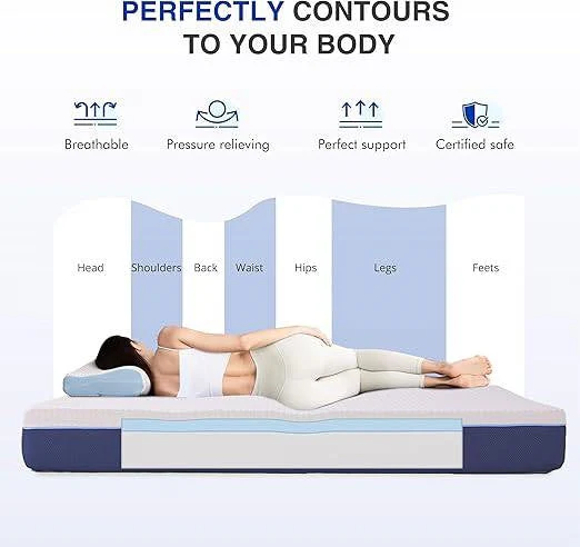 Full Size 6-Inch Gel Infused Medium Firm Memory Foam Mattress - Image 2