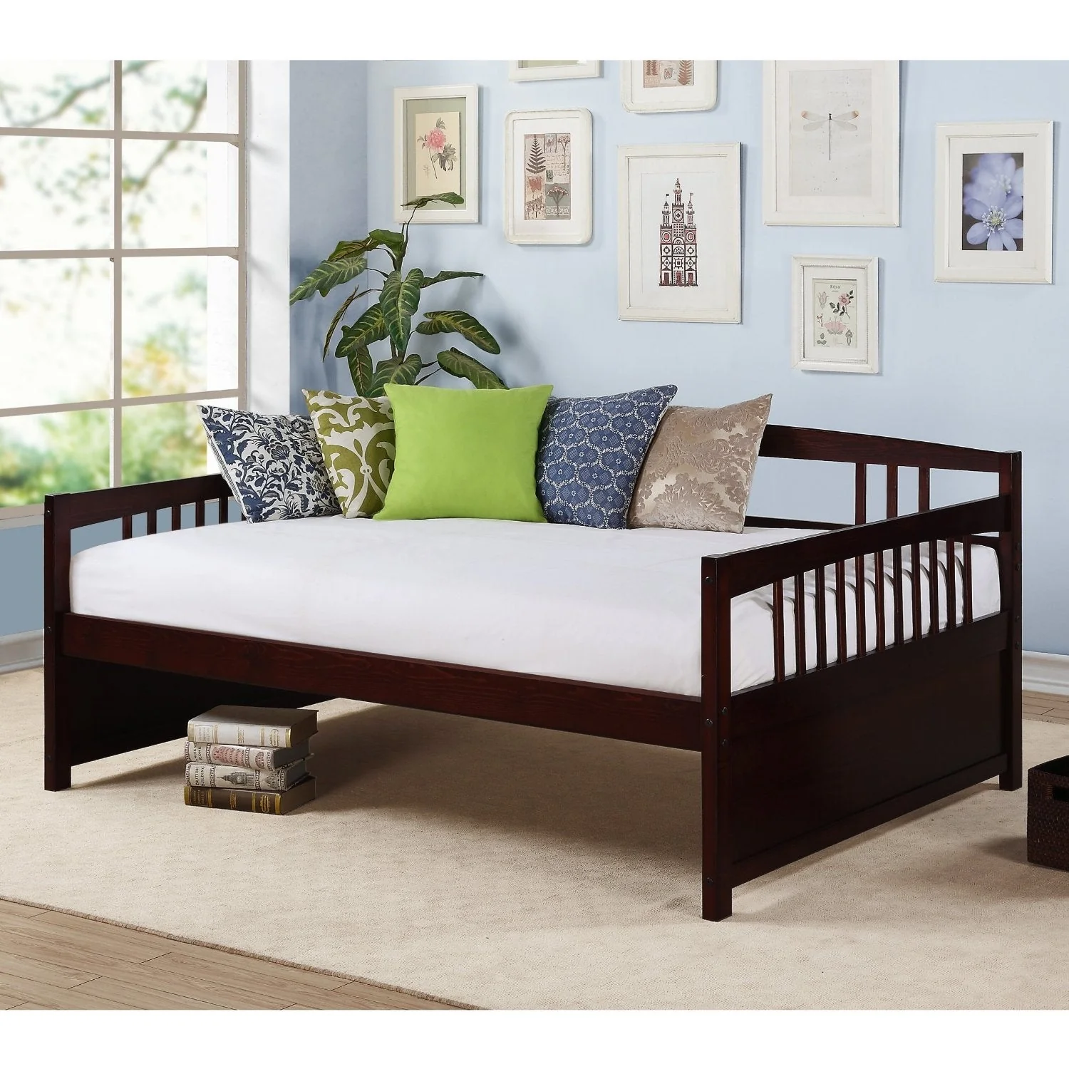 Full size Contemporary Daybed in Espresso Wood Finish - Image 2