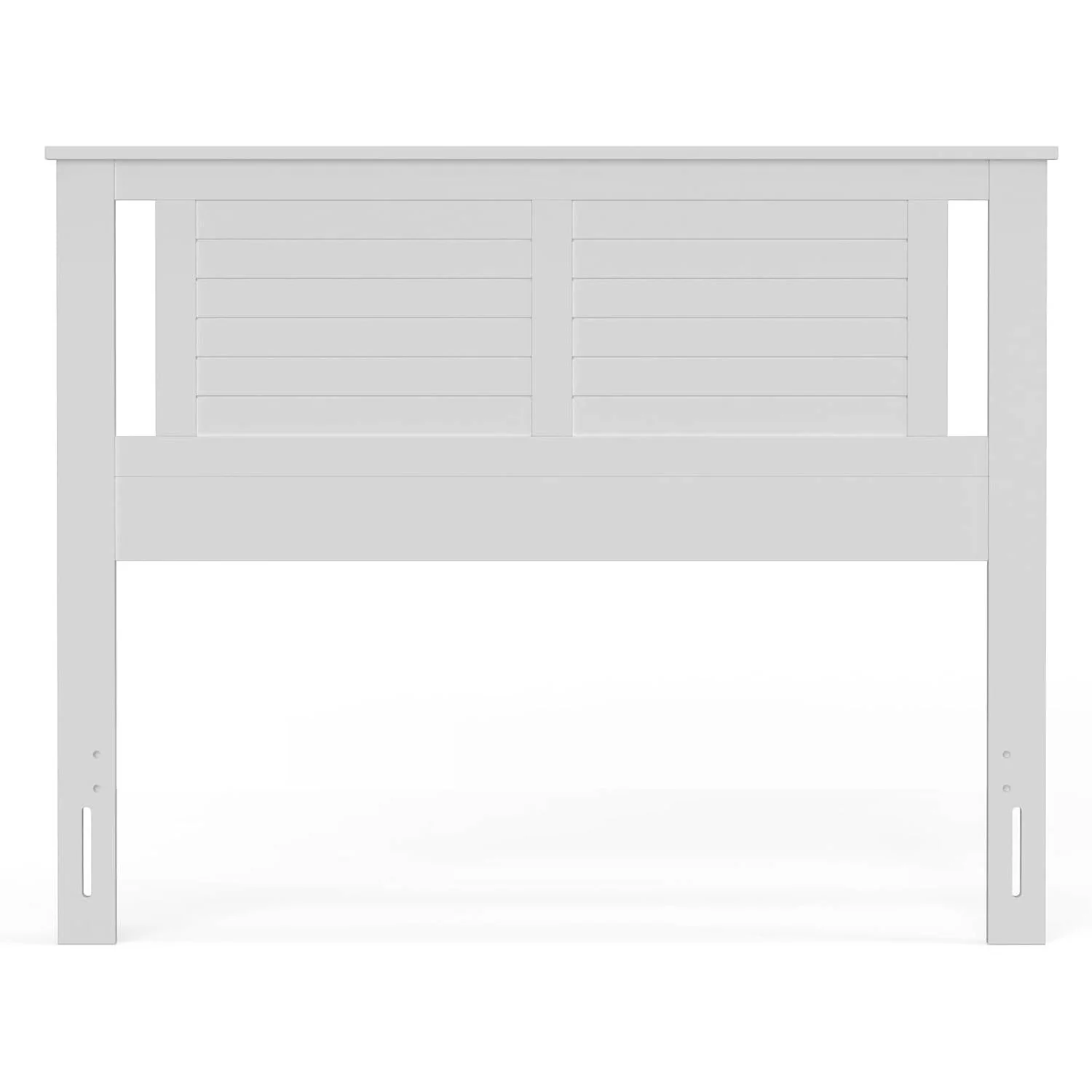 Full size Farmhouse Solid Wood Slatted Headboard in White Finish - Image 2