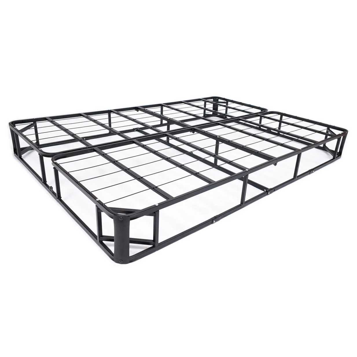 Full size Metal Boxspring Mattress Foundation with Jacquard Cover - Image 3