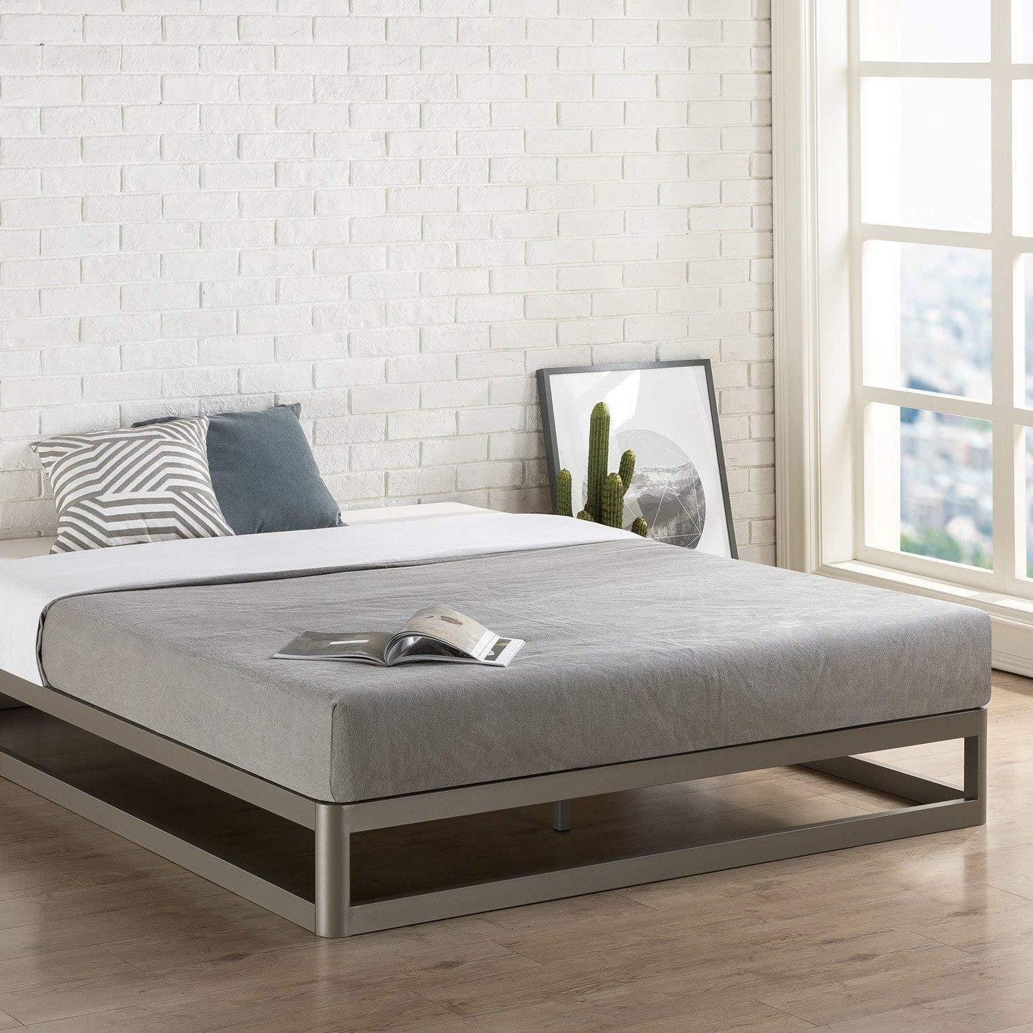 Full size Modern Heavy Duty Low Profile Metal Platform Bed Frame - Image 2