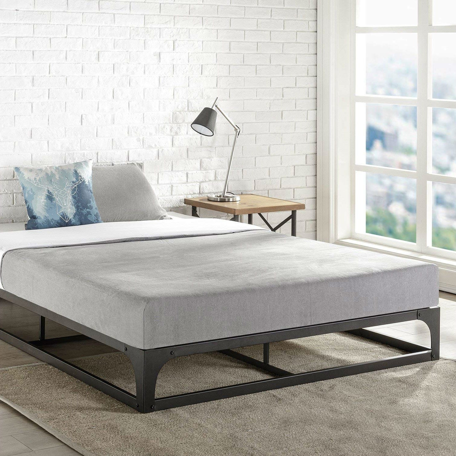 Full size Modern Low Profile Heavy Duty Metal Platform Bed Frame - Image 2