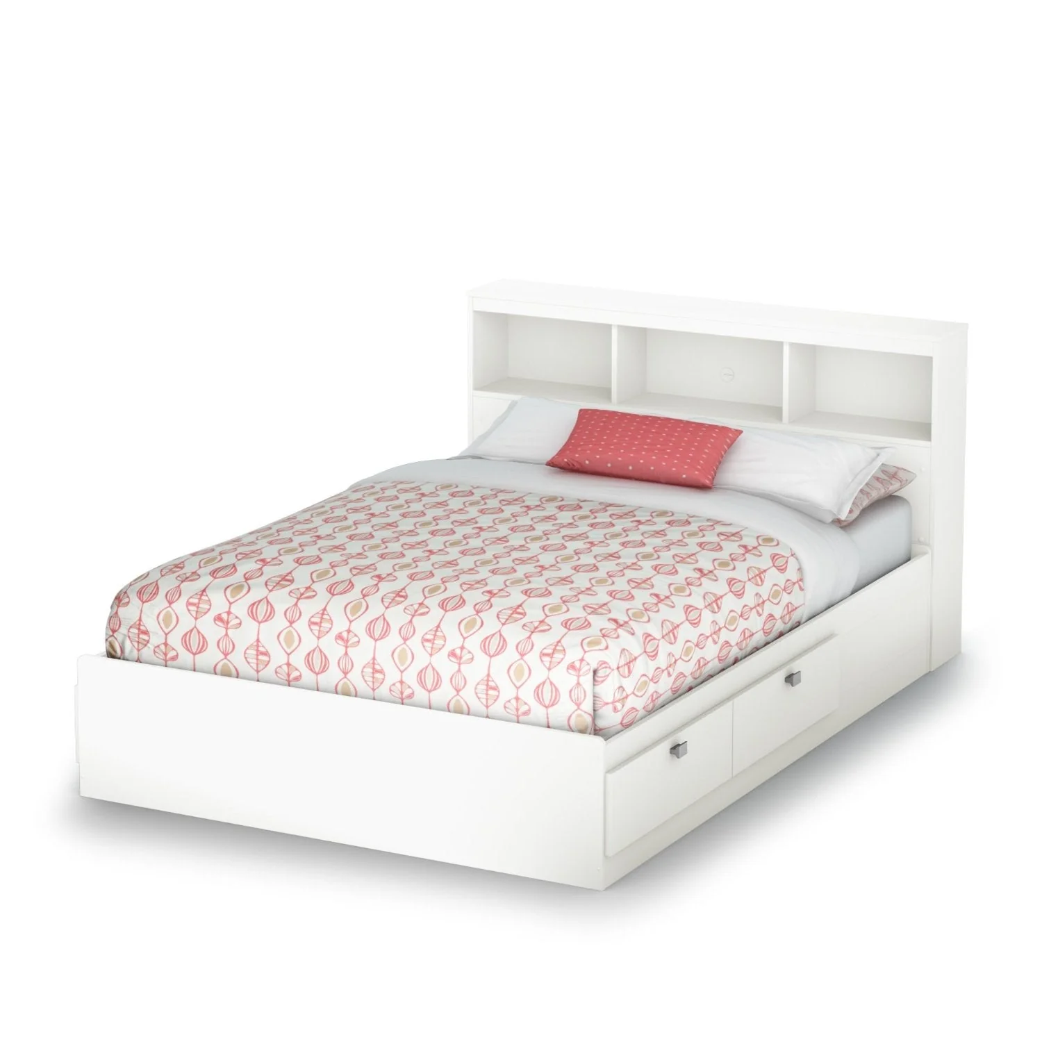 Full size Modern Platform Bed with 4 Storage Drawers - Image 3