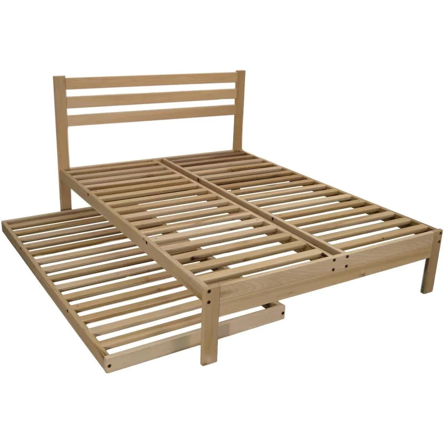 Full size Solid Wood Platform Bed Frame with Slatted Headboard - Made in USA - Image 5