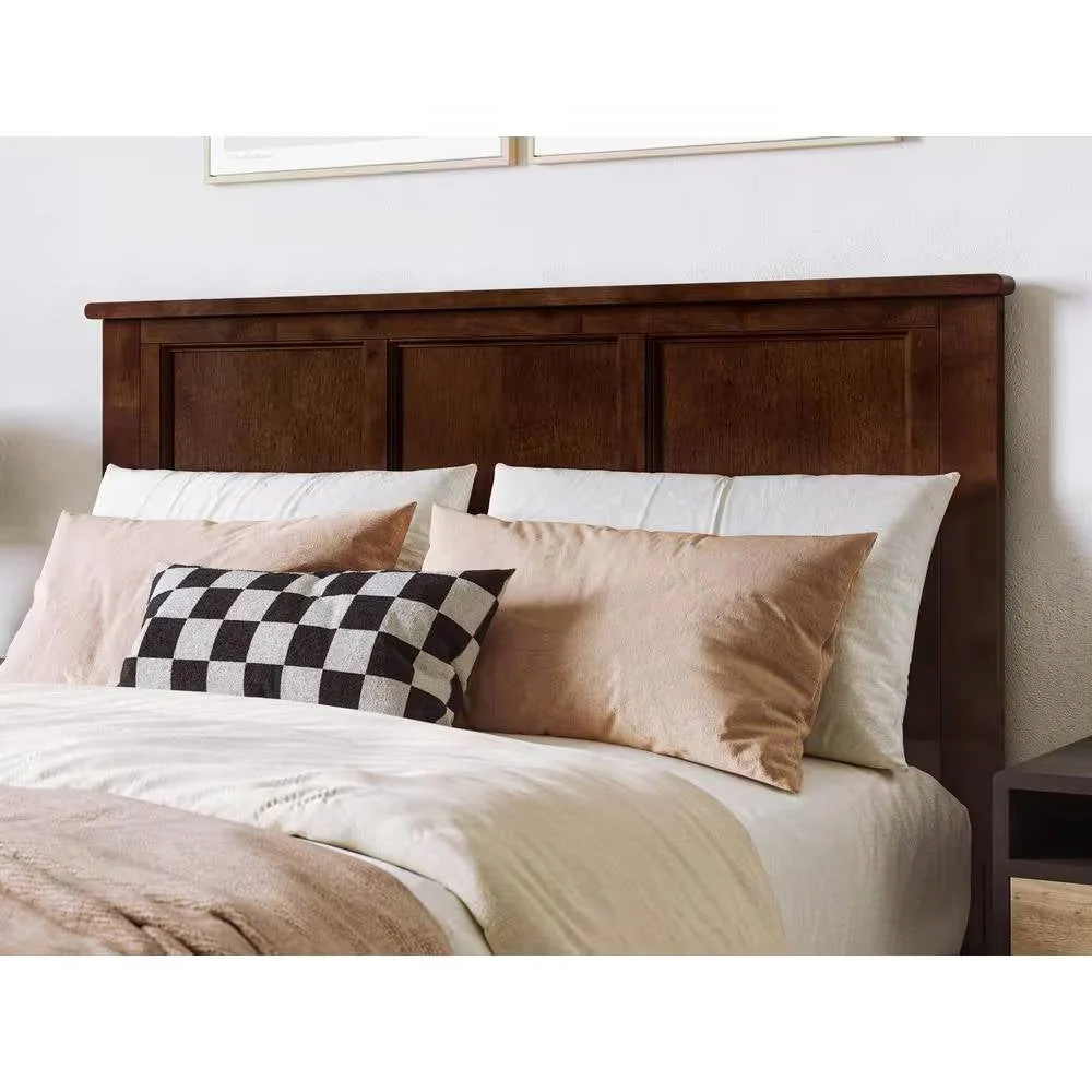 Full size Traditional Style Headboard in Walnut Wood Finish - Image 4