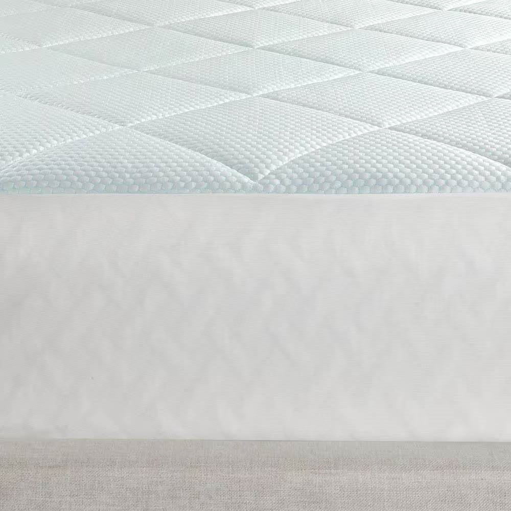 Full size Washable Quilted Mattress Pad with Elastic Fitted Skirt - Image 5