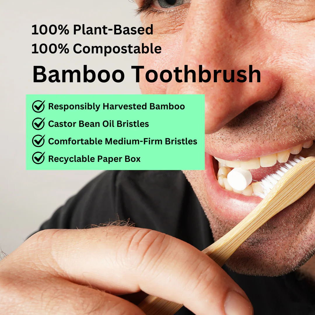 Fully Compostable Bamboo Toothbrush - Image 4