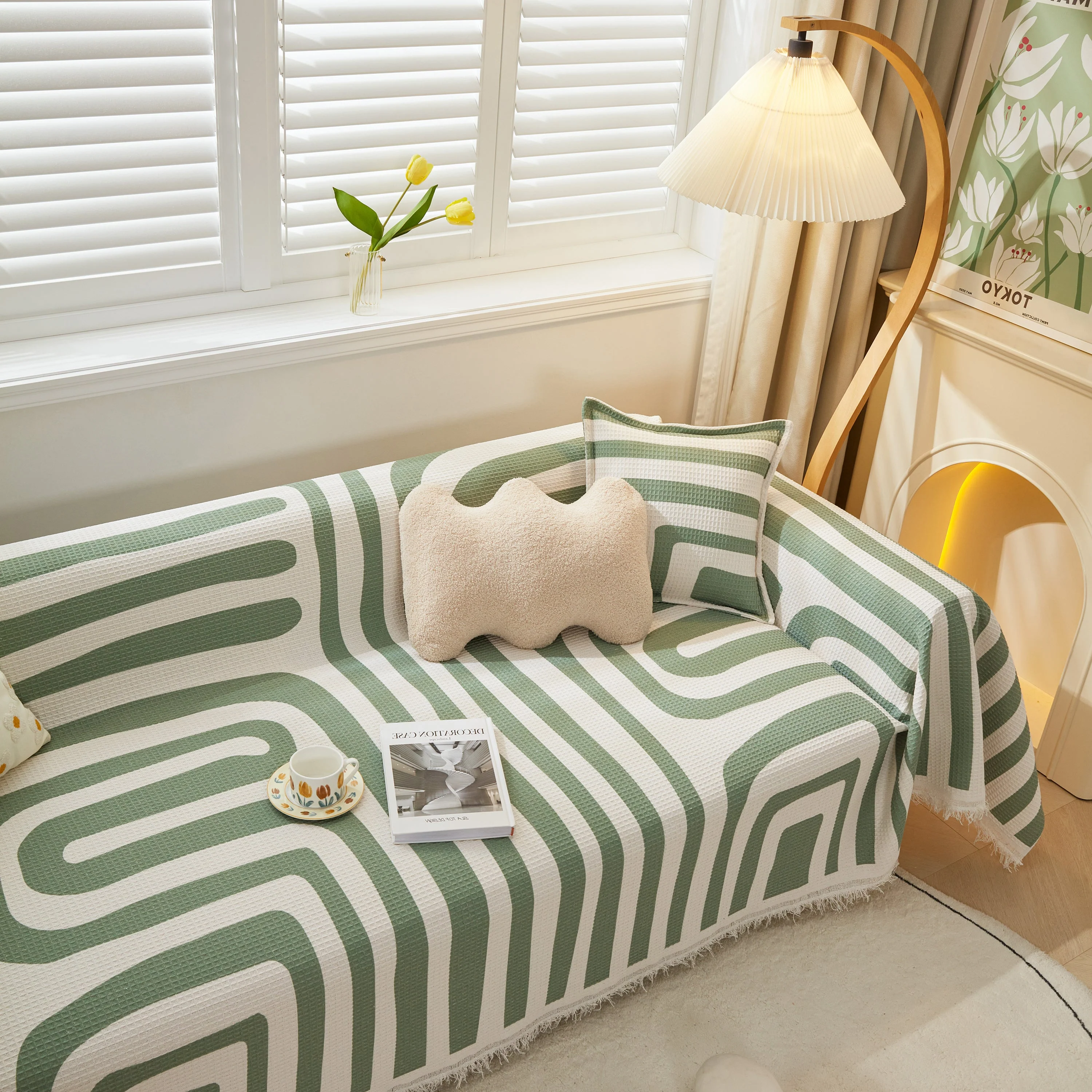 Furniture Covers for Pets, Waffle Lattice Fabric Sofa Throw, Couch Cover Blanket Throw - Image 65