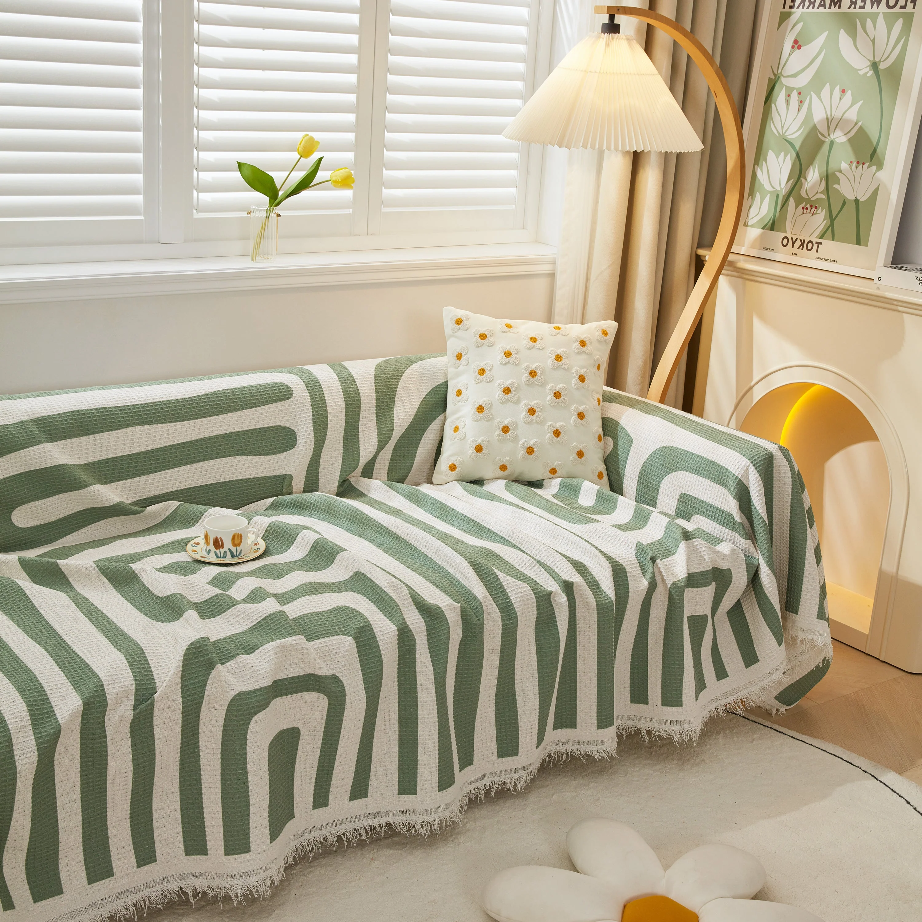 Furniture Covers for Pets, Waffle Lattice Fabric Sofa Throw, Couch Cover Blanket Throw - Image 71