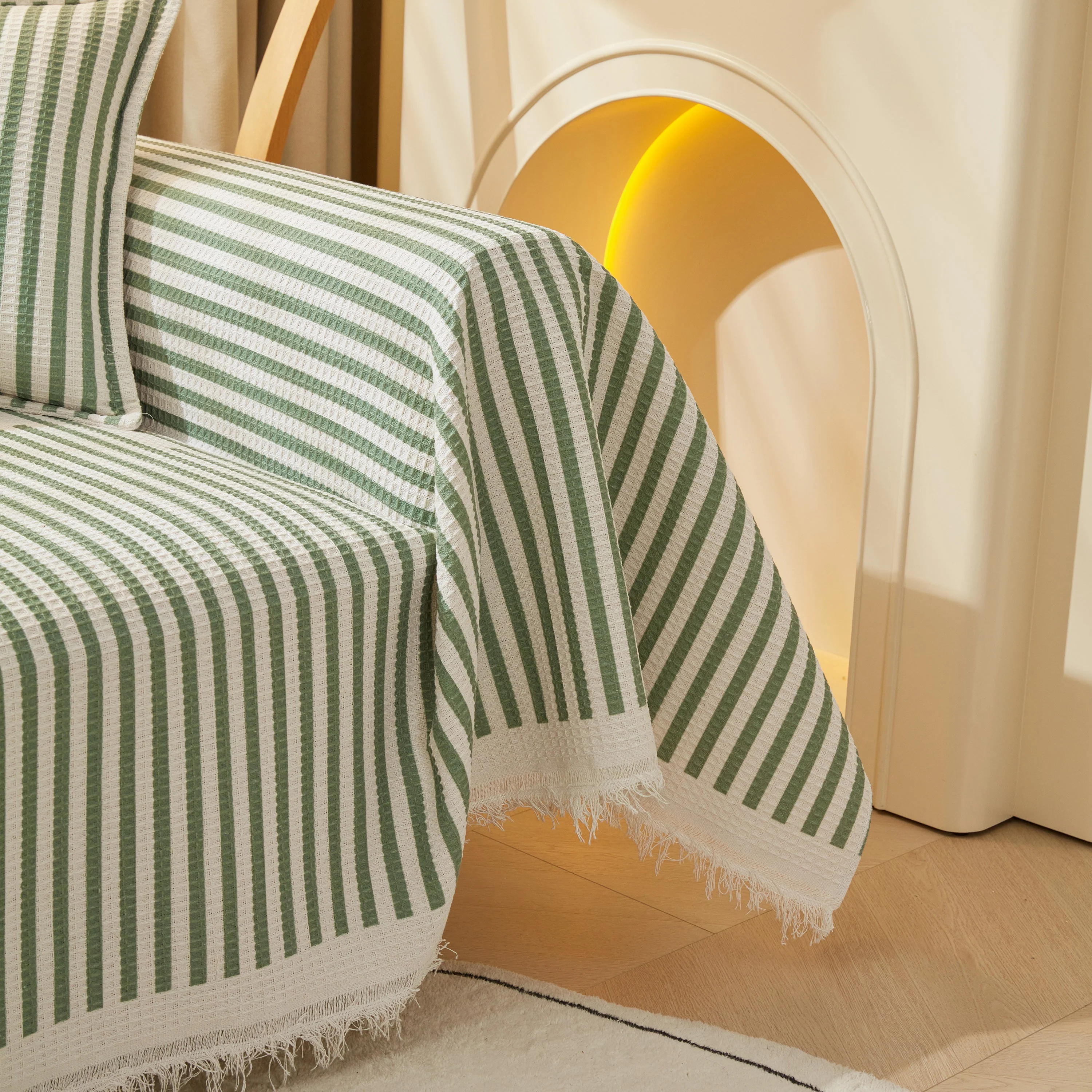 Furniture Covers for Pets, Waffle Lattice Fabric Sofa Throw, Couch Cover Blanket Throw - Image 87