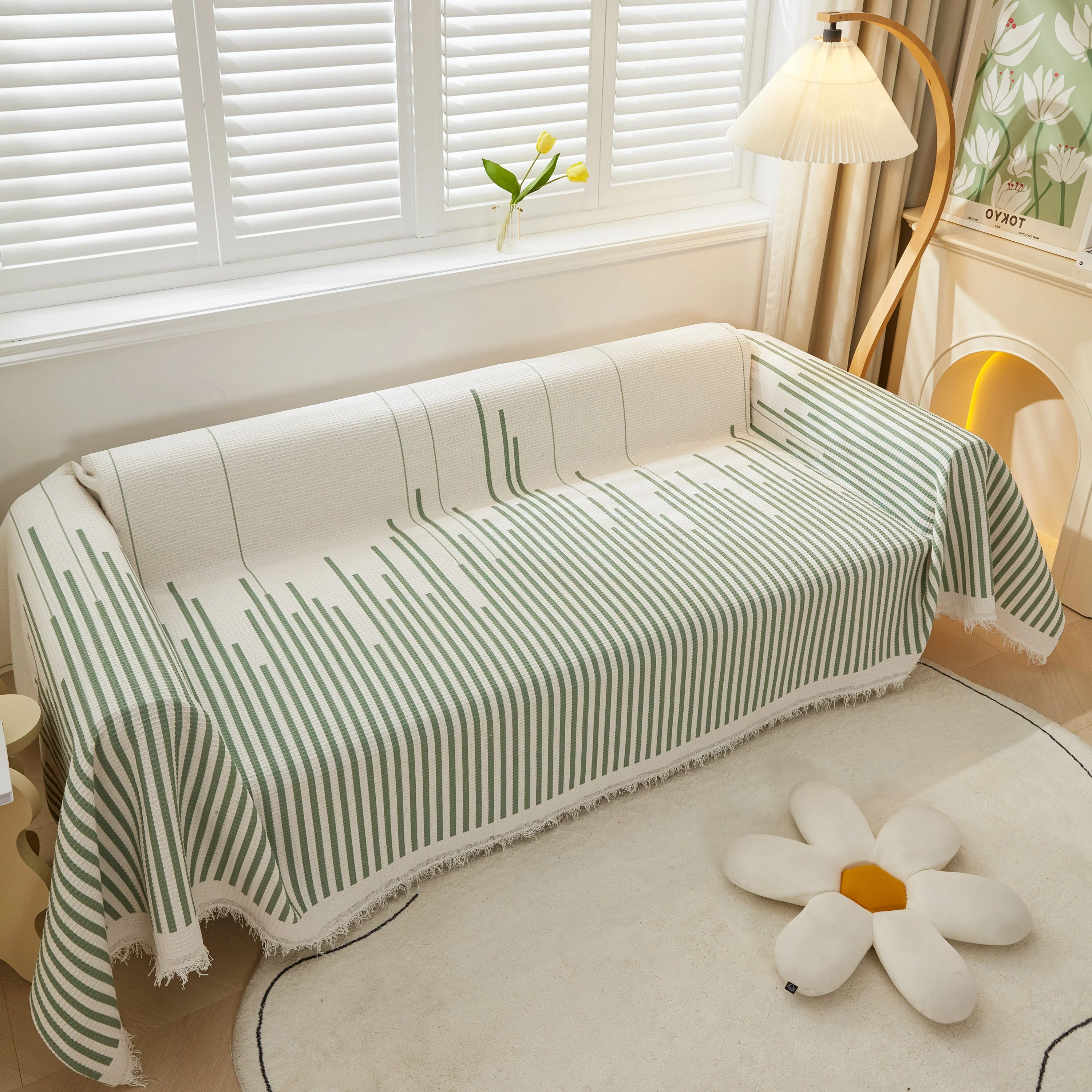 Furniture Covers for Pets, Waffle Lattice Fabric Sofa Throw, Couch Cover Blanket Throw - Image 88