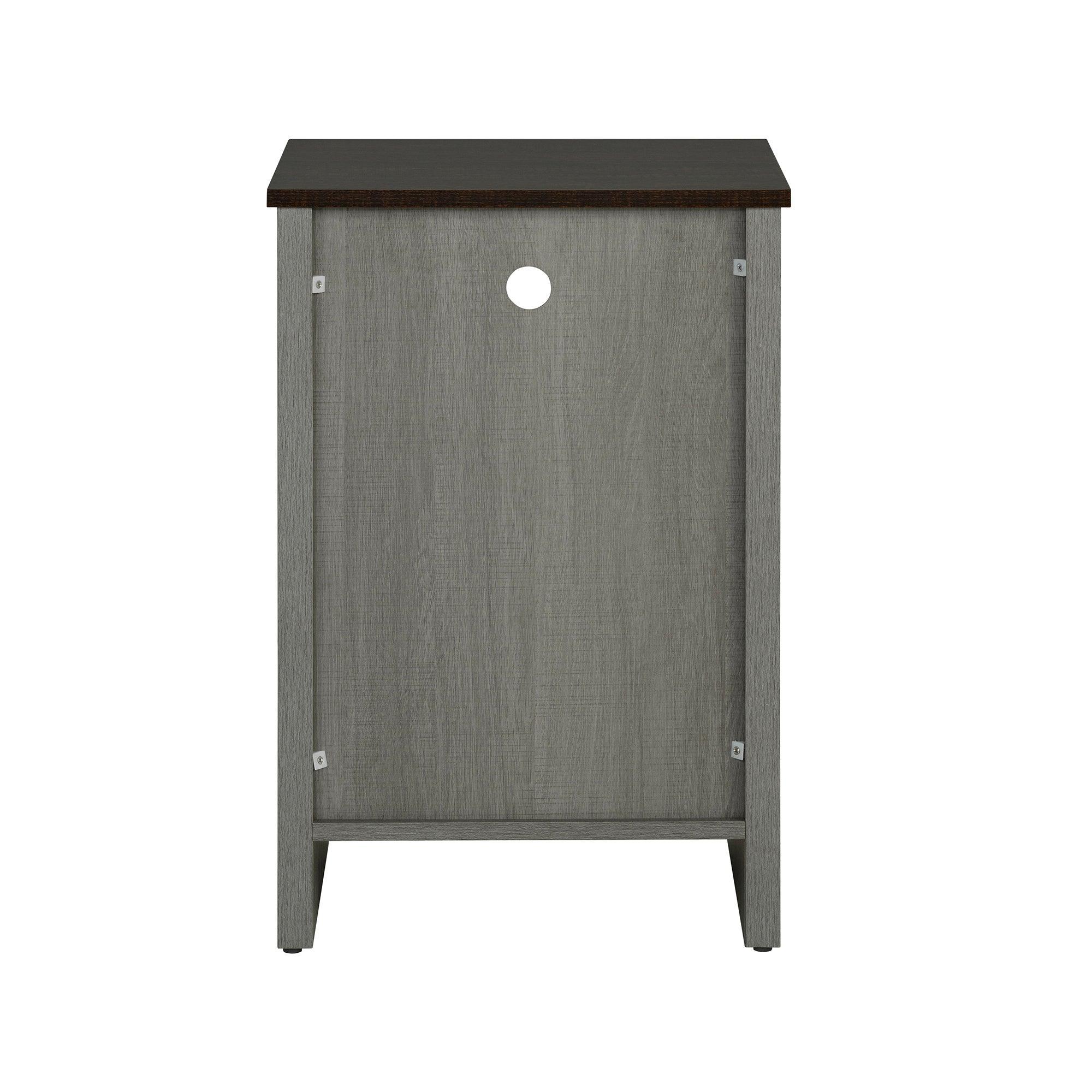 Furniture of America Farmhouse Grey 16-inch Side Table with Barn Door and Open Shelf - Image 10