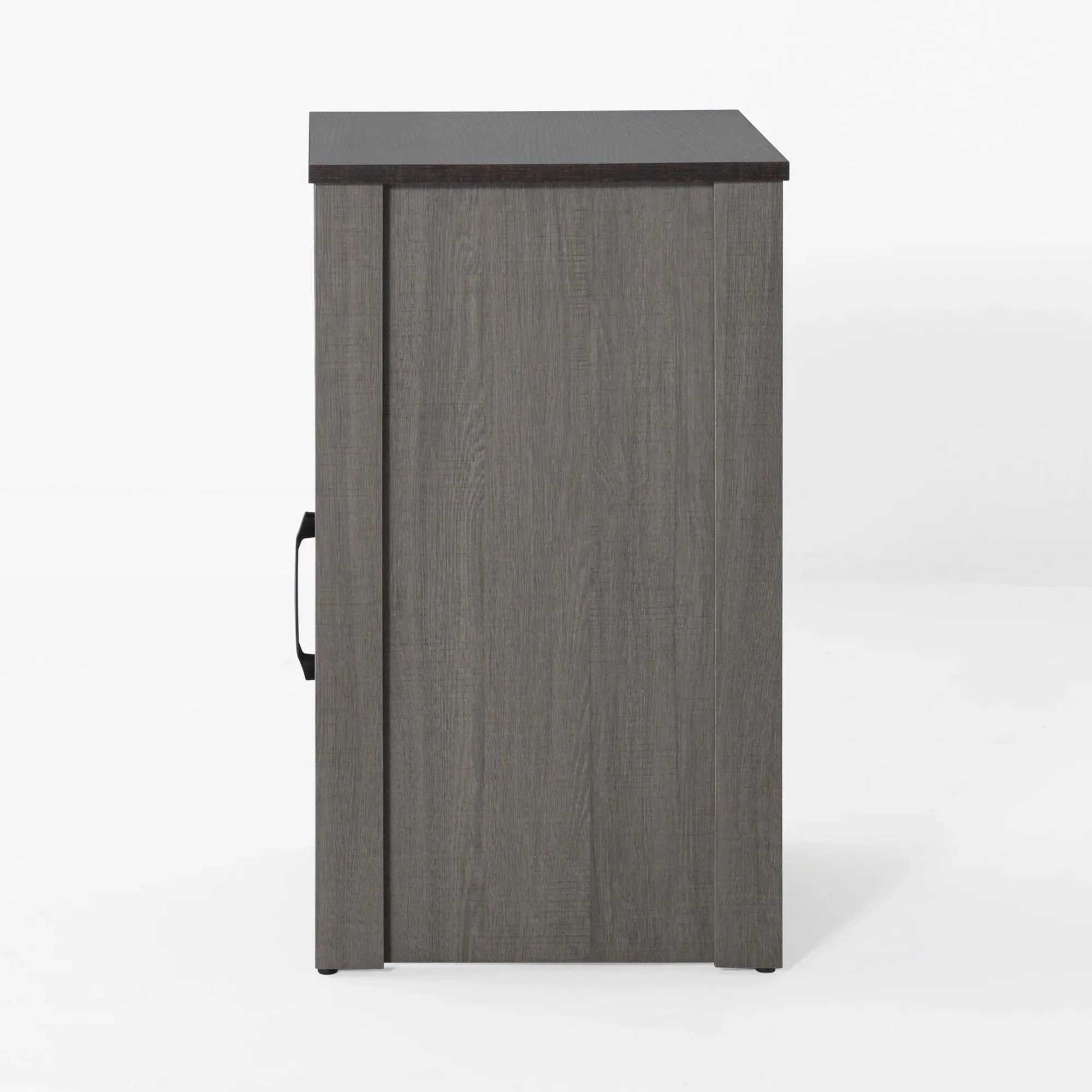 Furniture of America Farmhouse Grey 16-inch Side Table with Barn Door and Open Shelf - Image 11