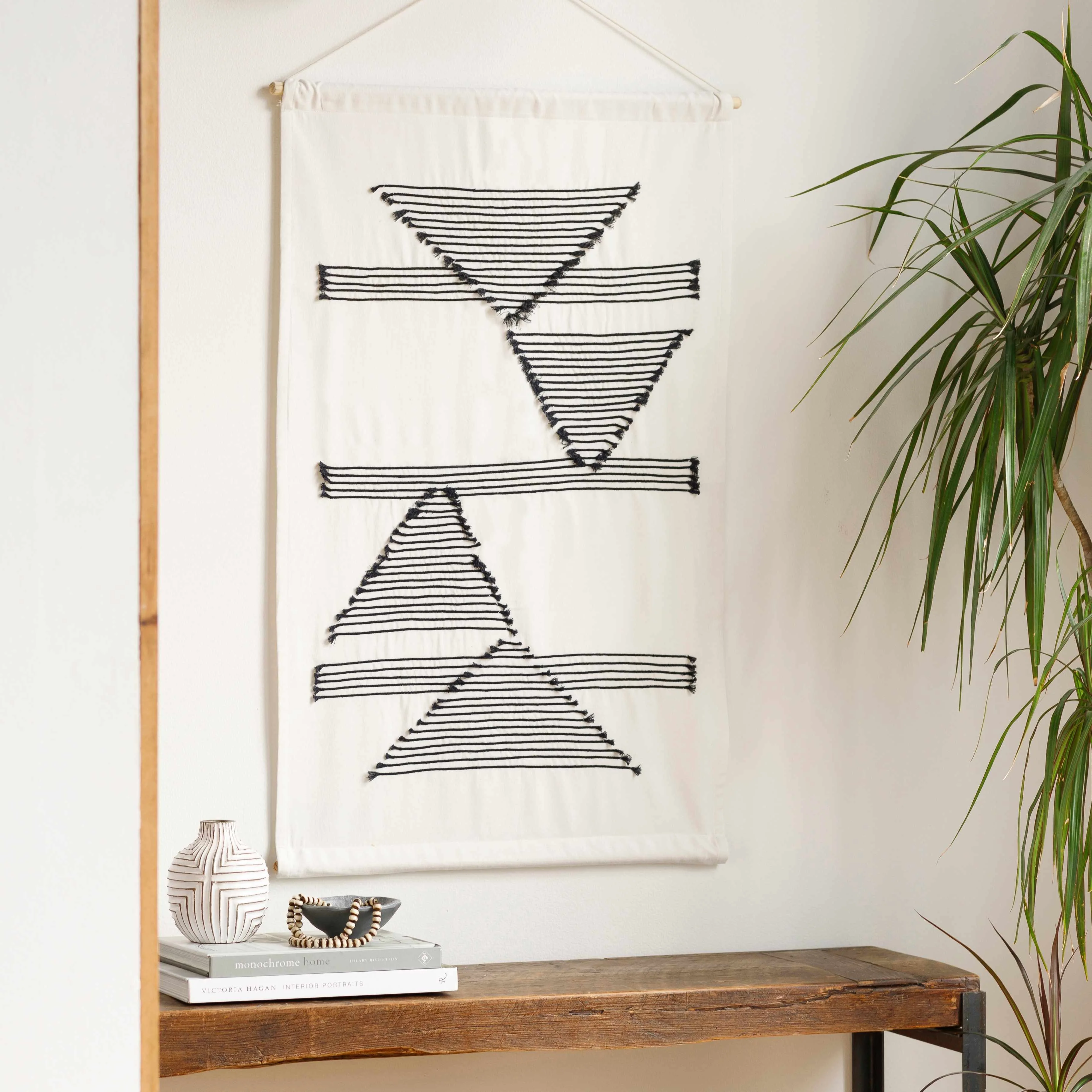 Garber Monochrome Geometric Wall Hanging - Image 4