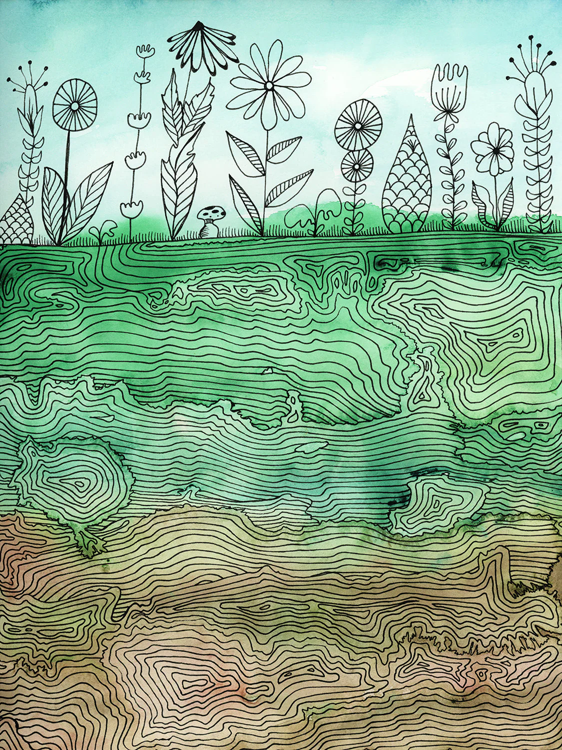 Garden Strata - Open Edition Canvas Print - Image 4