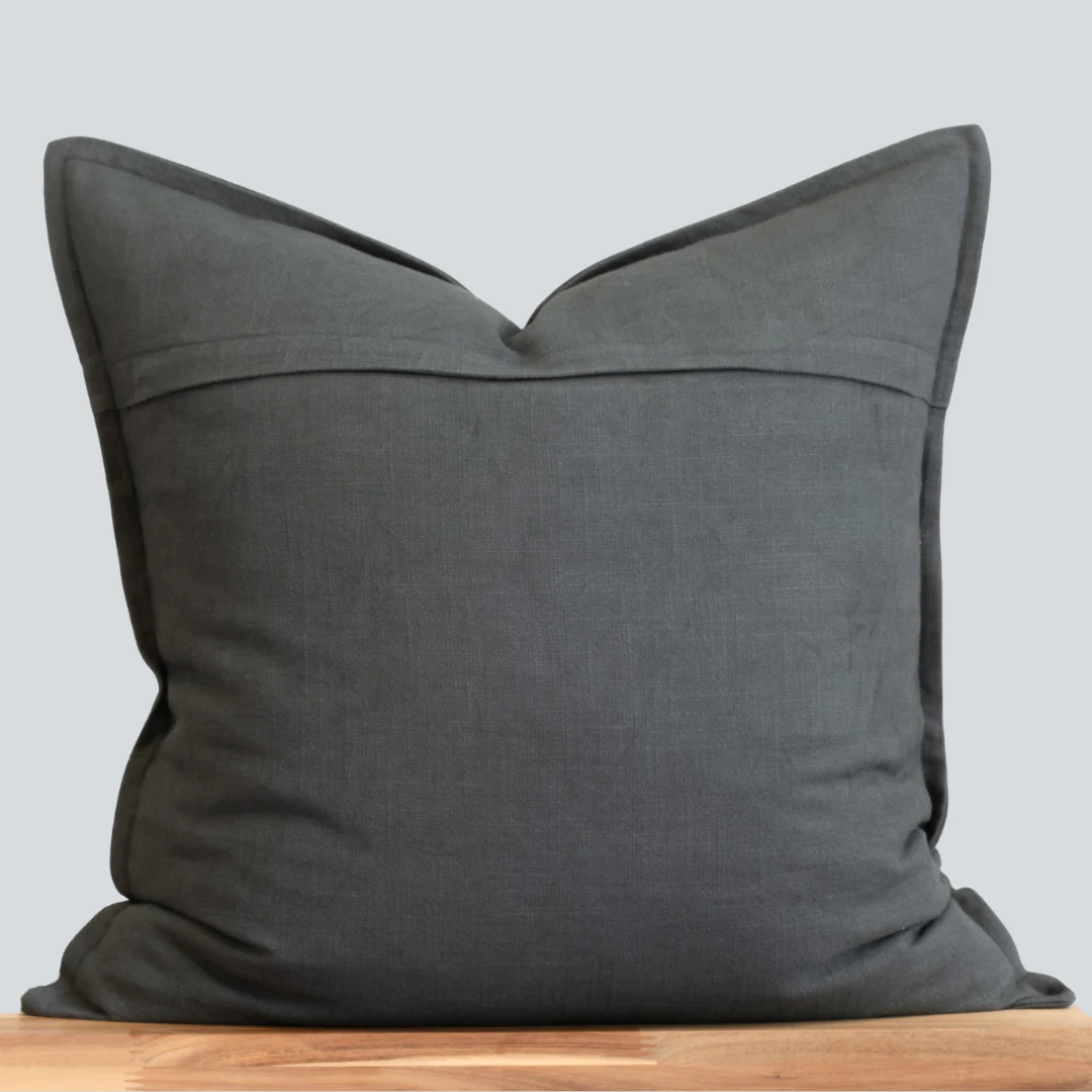 Gávea Solid Color Pillow Cover | Charcoal Gray - Image 7