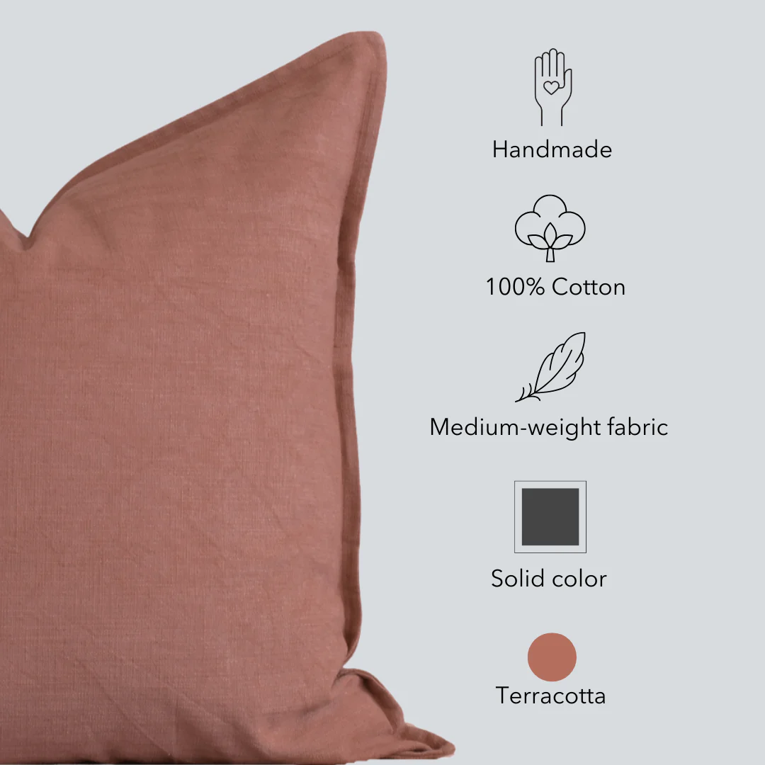 Gávea Solid Color Pillow Cover | Terracotta - Image 2