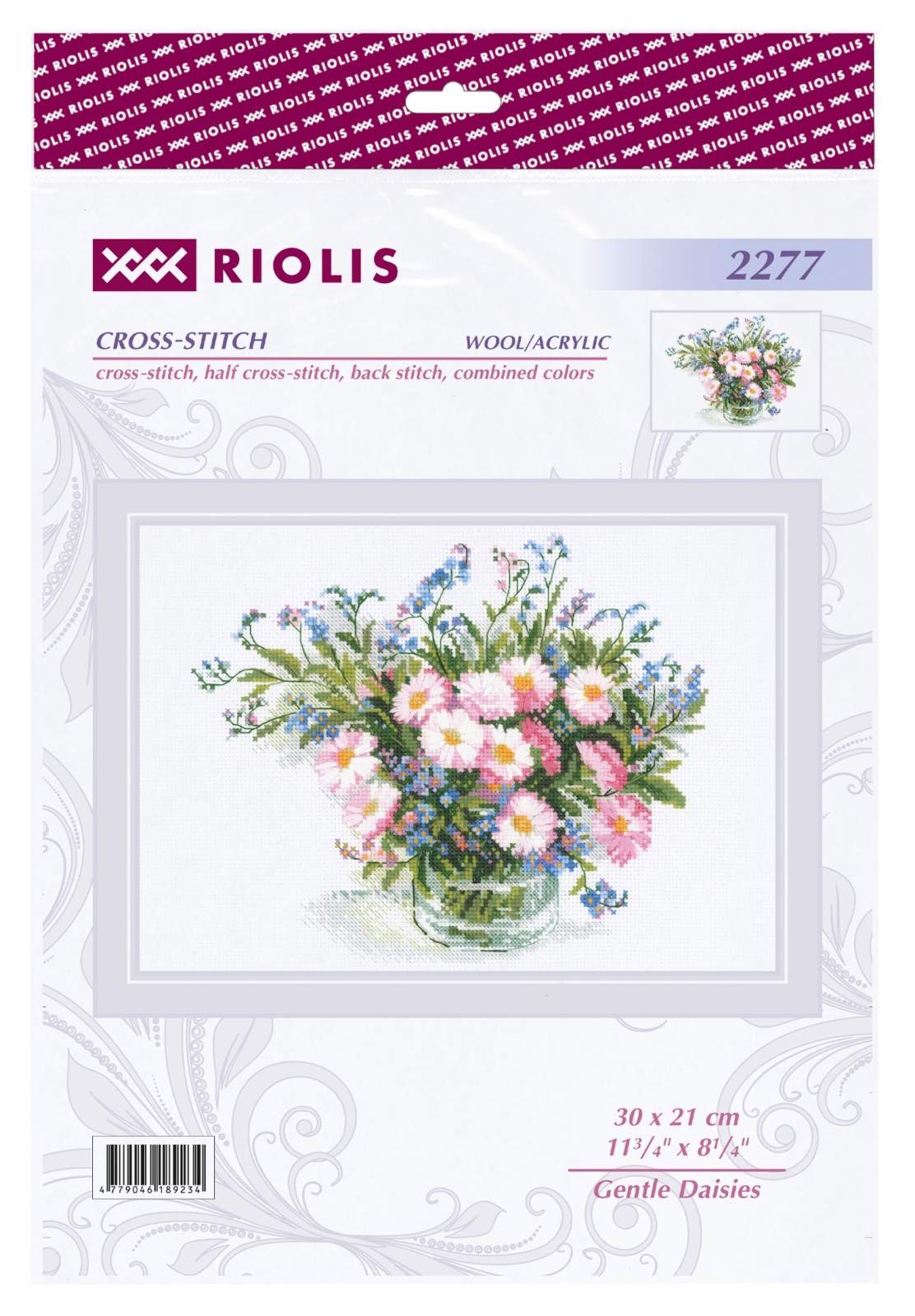 Gentle Daisies R2277 Counted Cross Stitch Kit - Image 2