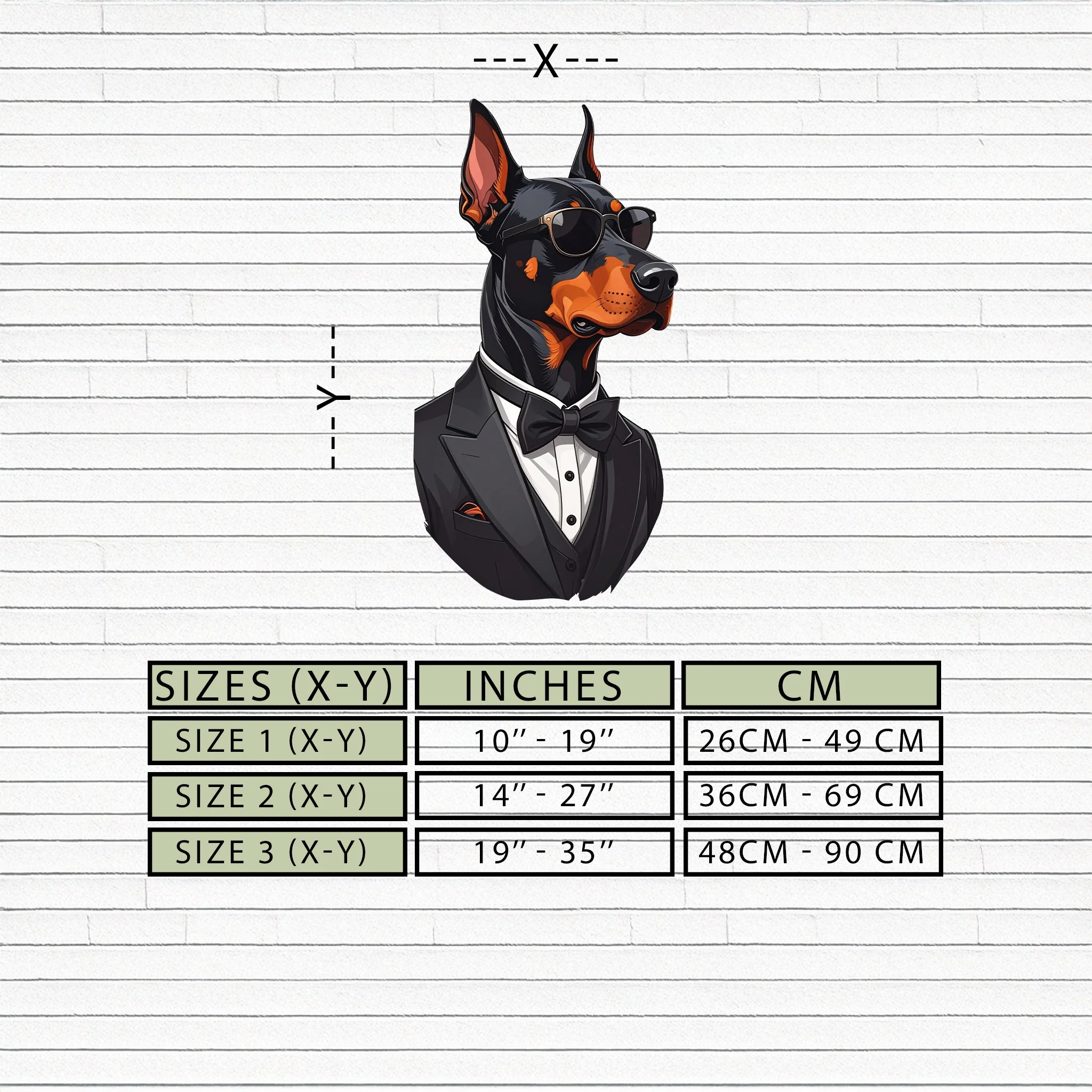 Gentleman Doberman Metal Wall Art – Cool Dog UV Decor-KAFUVM005 - Image 9